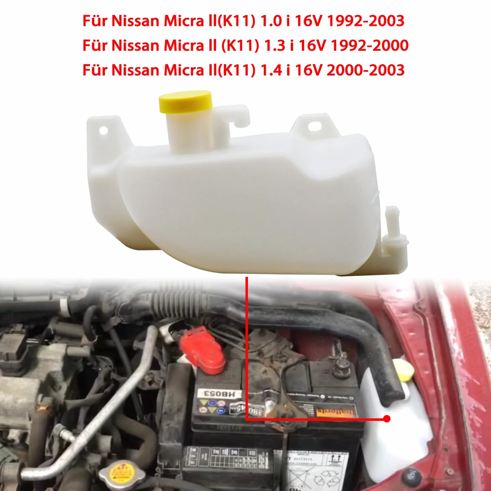 Recipiente di compensazione refrigerante 2171043B01 per Nissan Micra K11