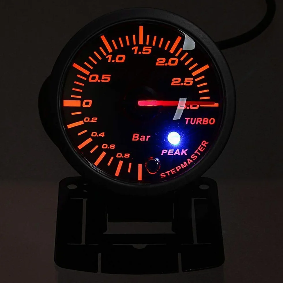 Indicatore Turbo 3 BAR 60mm, LED Doppio Colore, per Auto