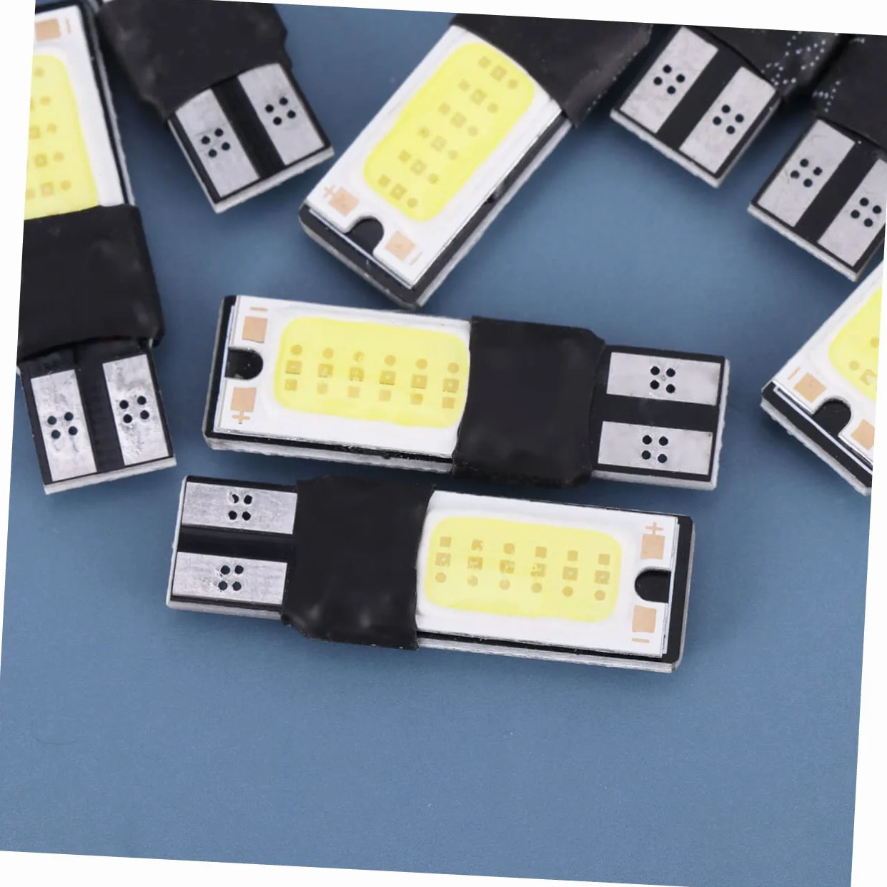 GANAZONO 10Pezzi Luci LED Auto Cob Bianco Ultra Sottile Alta Potenza W5W