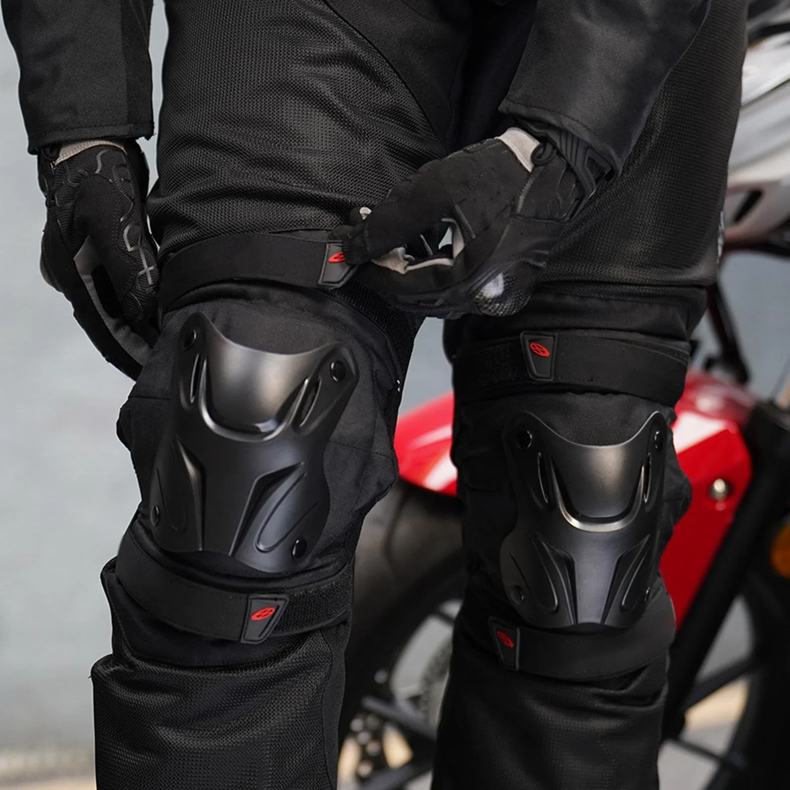 Brift Cuscinetti Ginocchia Gomiti Moto Protezione Antiurto Regolabili Accessori Bicicletta Pattinaggio