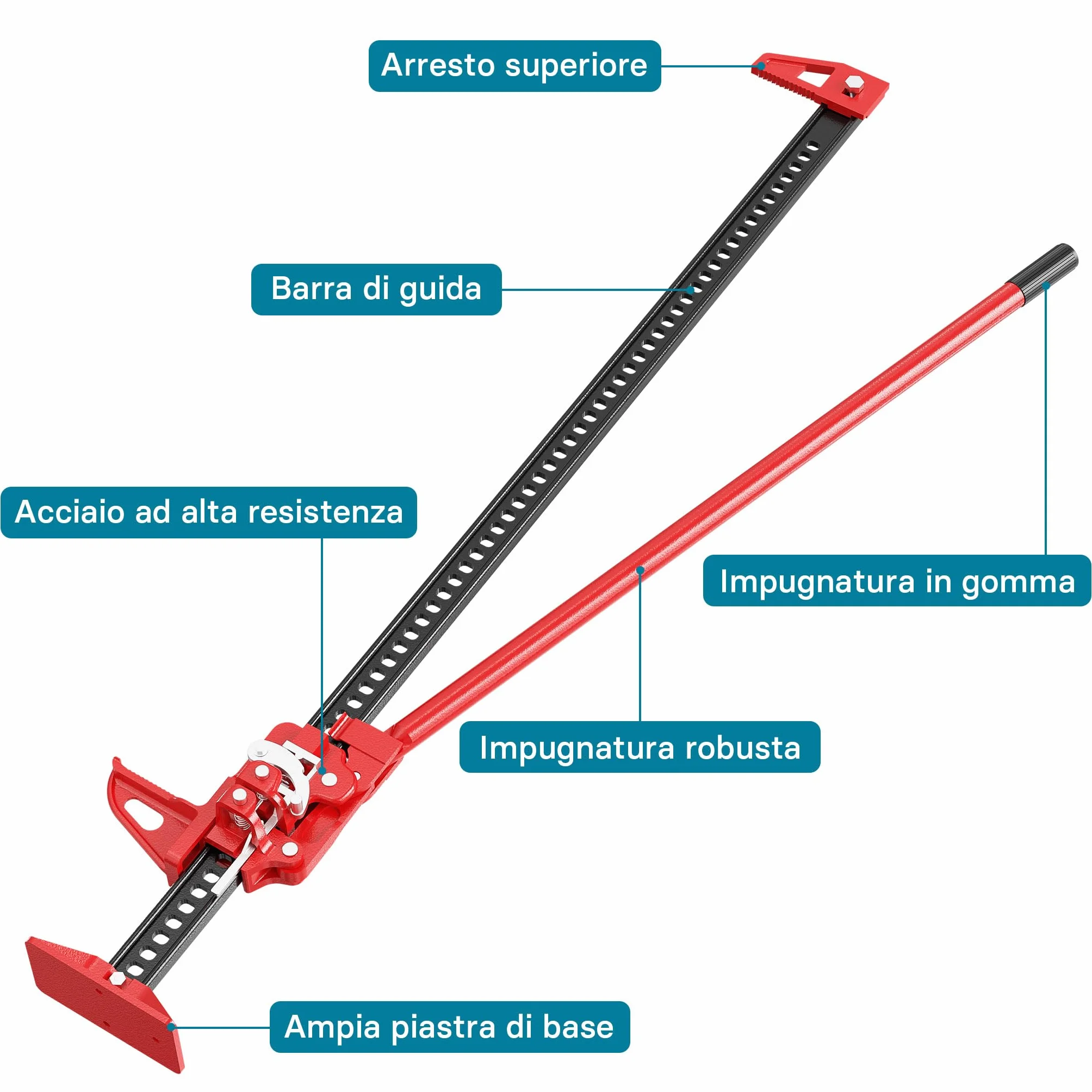 Binda meccanica 60" 150 cm 3000 kg sollevatore cric per fuoristrada e quad