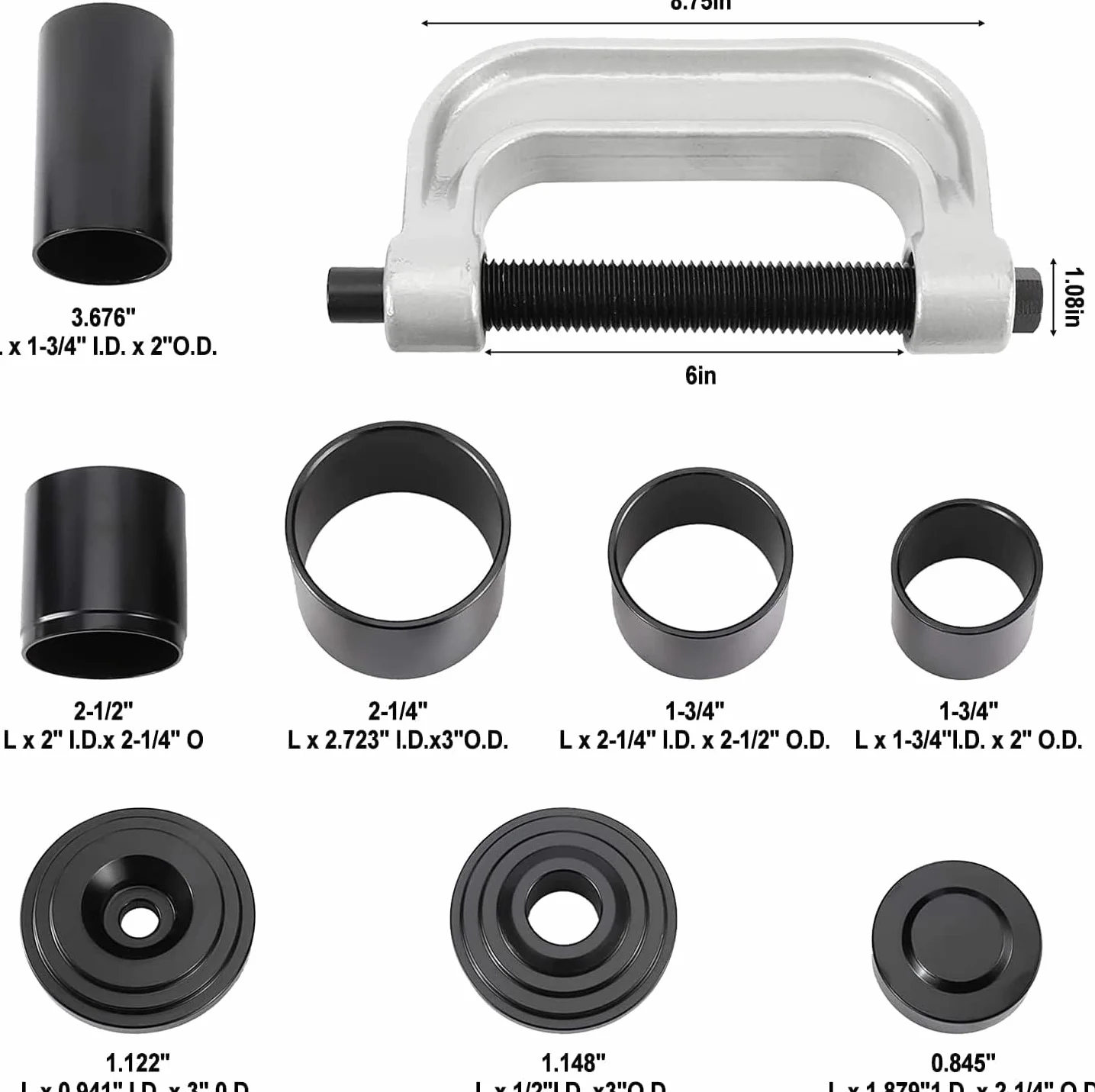 BOOMSTART 4 in 1 Estrattore per Giunto di Sospensione, Set di 10 Pezzi Utensile Universale per Giunti a Sfera