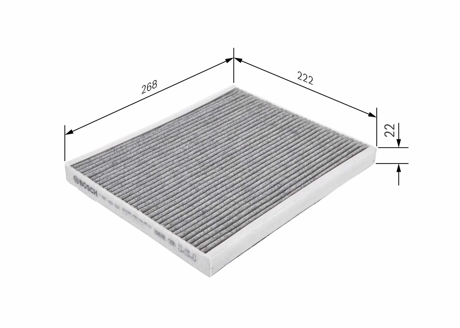 Bosch Filtro Abitacolo ai Carboni Attivi R2537, Filtro di Ricambio