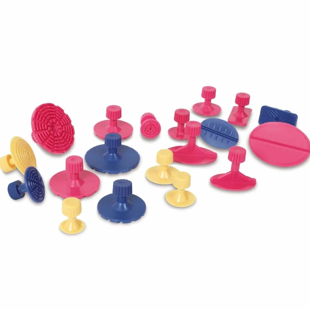 BETA - Attrezzo Levabolli con Kit 19 Funghetti in Plastica per Colla a Caldo, Strumento Professionale per Rimozione Ammaccature Carrozzeria Auto Grandine e Portiere Officina Carrozzeria, 1366A