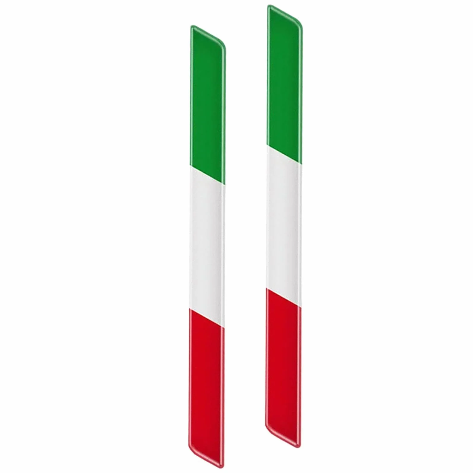 Adesivo Bandiera Italiana - 3D Resina epossidica Tricolore Bumper Decal | Adesivo Moto Auto Carrozzeria Grafica Sticker | Emblema Decorativo Auto per Camion Berline RVs Finestra e Veicoli Uso Styling