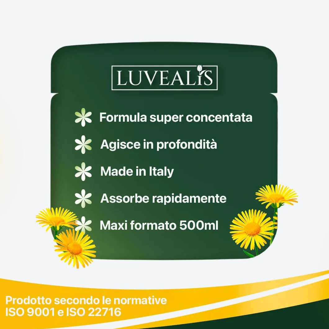 Arnica Gel EXTRA forte 500ml - Potenziata con Artiglio del Diavolo Forte, Trattamento Cervicale, Mal di Schiena, Made in Italy