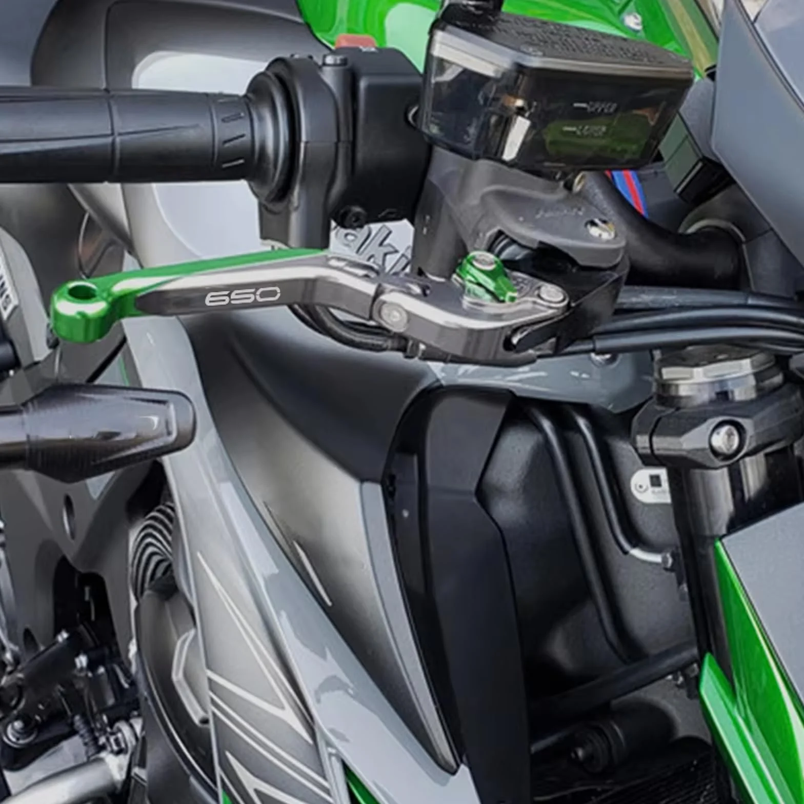 Kawasaki Z650 Z 650 2017-2025 NINJA650 VERSYS 650cc VULCAN S 650 Moto Leve Freno e Frizione Regolabili Estensibili (Grigio)