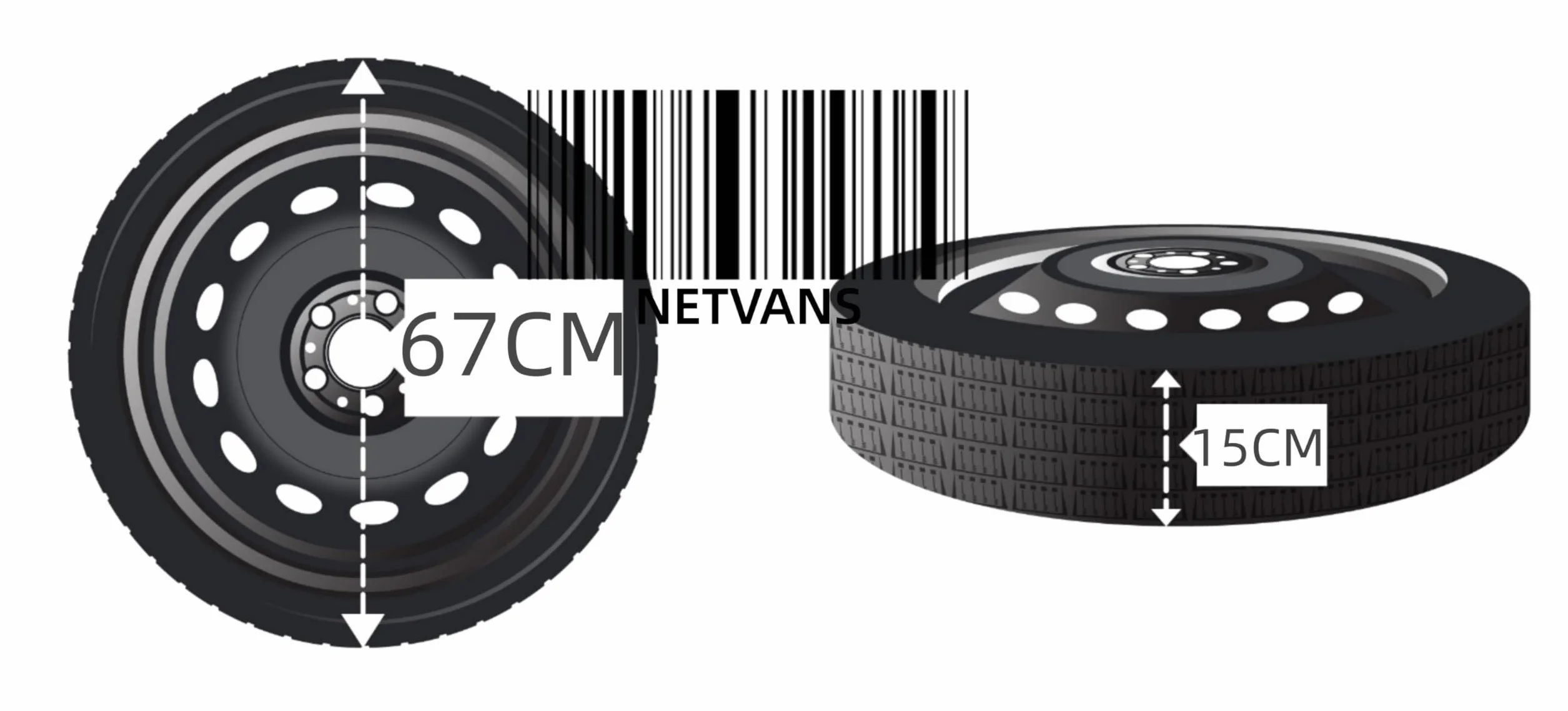 Kit Ruotino di Scorta 17" compatibile Mercedes Classe E (2016) Cric Chiave Guanti Sacca