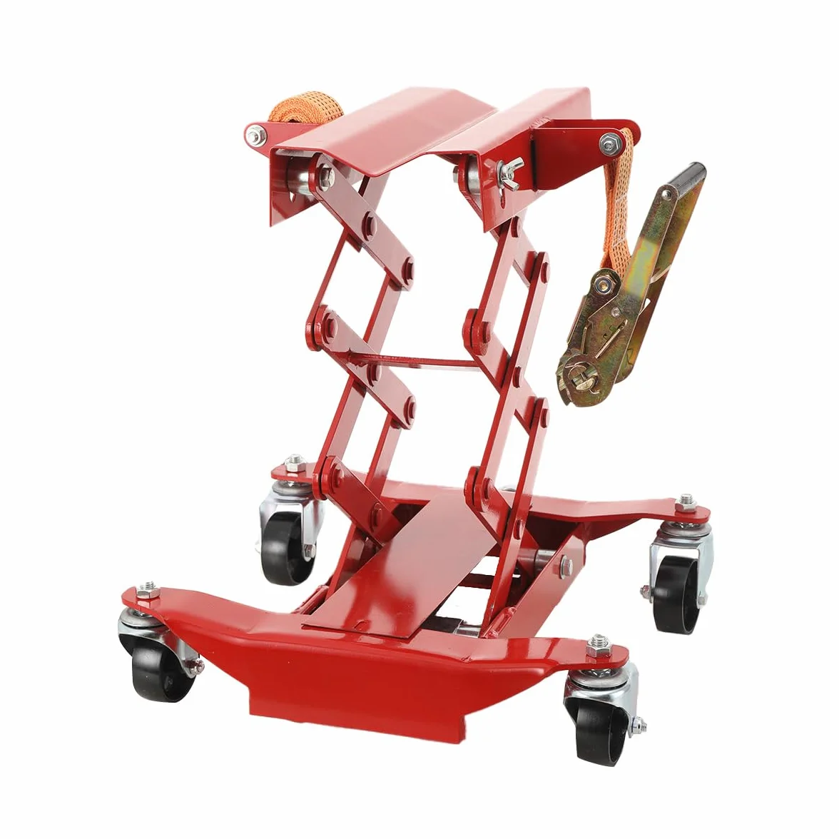 Sollevatore Idraulico A Forbice 200 Kg Altezza Regolabile 185-590 Mm Acciaio Antiruggine