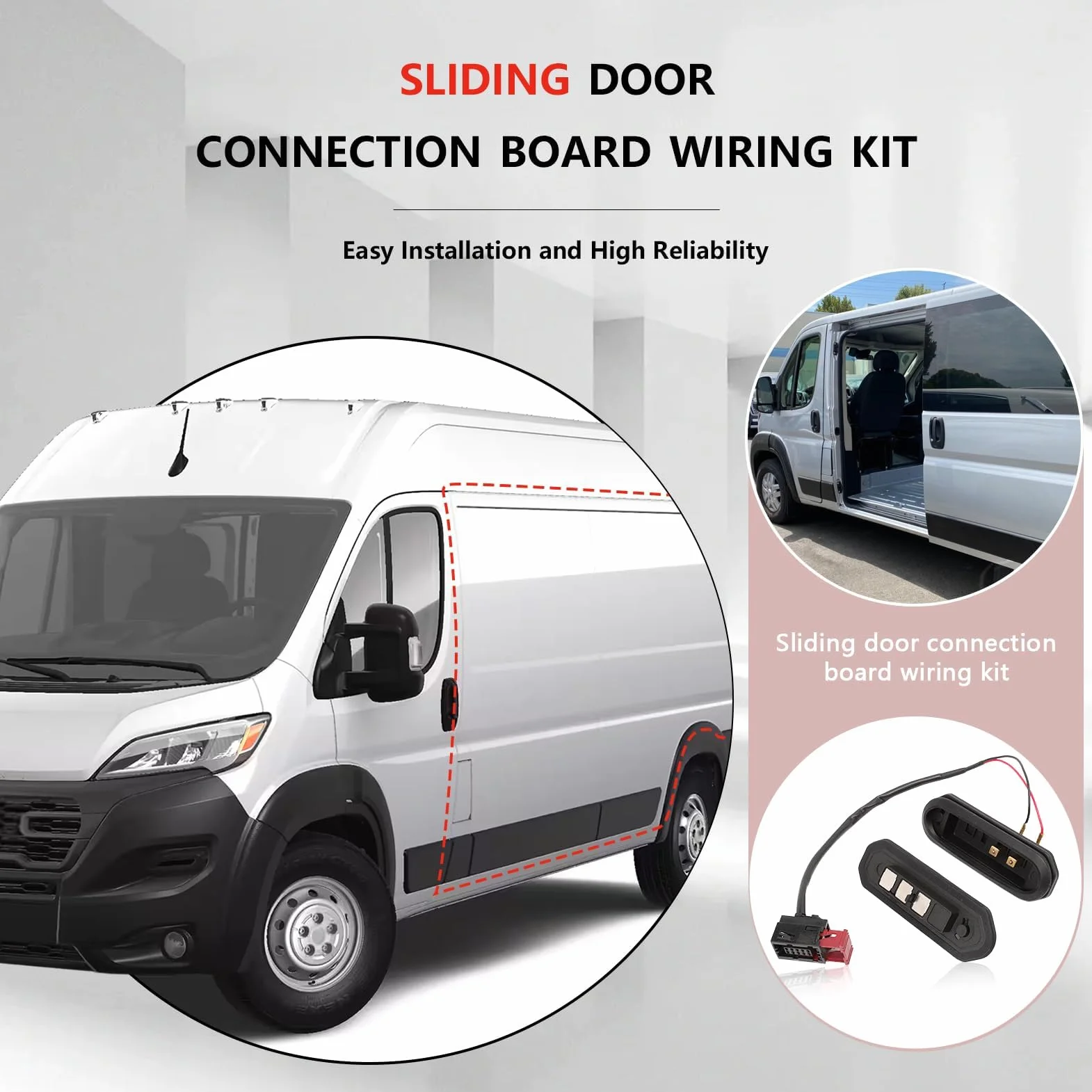 Interruttore Contatto Porta Scorrevole con Cavo per Ducato Boxer Jumper dal 2006 1348483080 6365C5 Interruttore Porta 3+1 Pin 6737571065