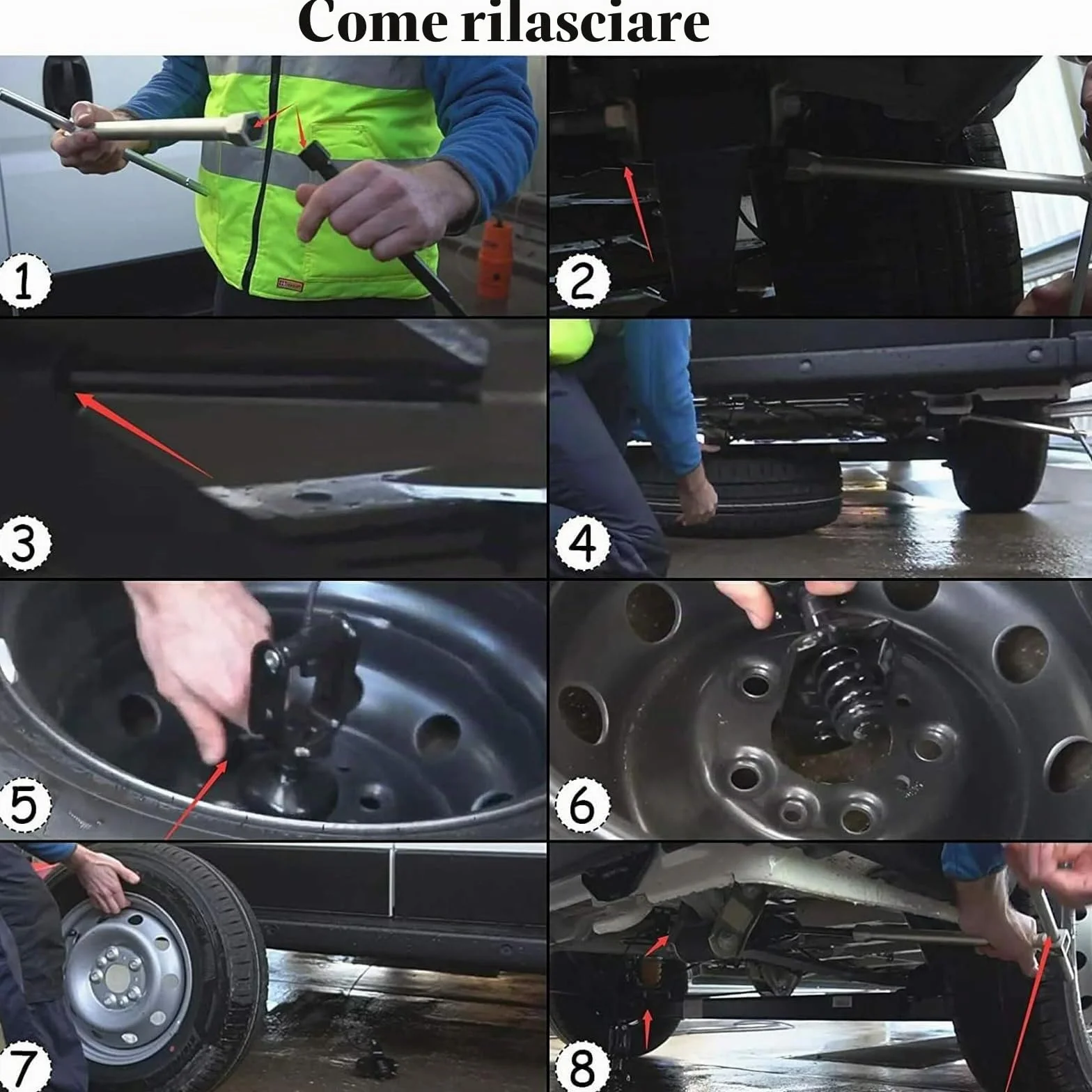 Adattatore per argano ruota di scorta Fiat Ducato Peugeot Boxer Citroen Relay