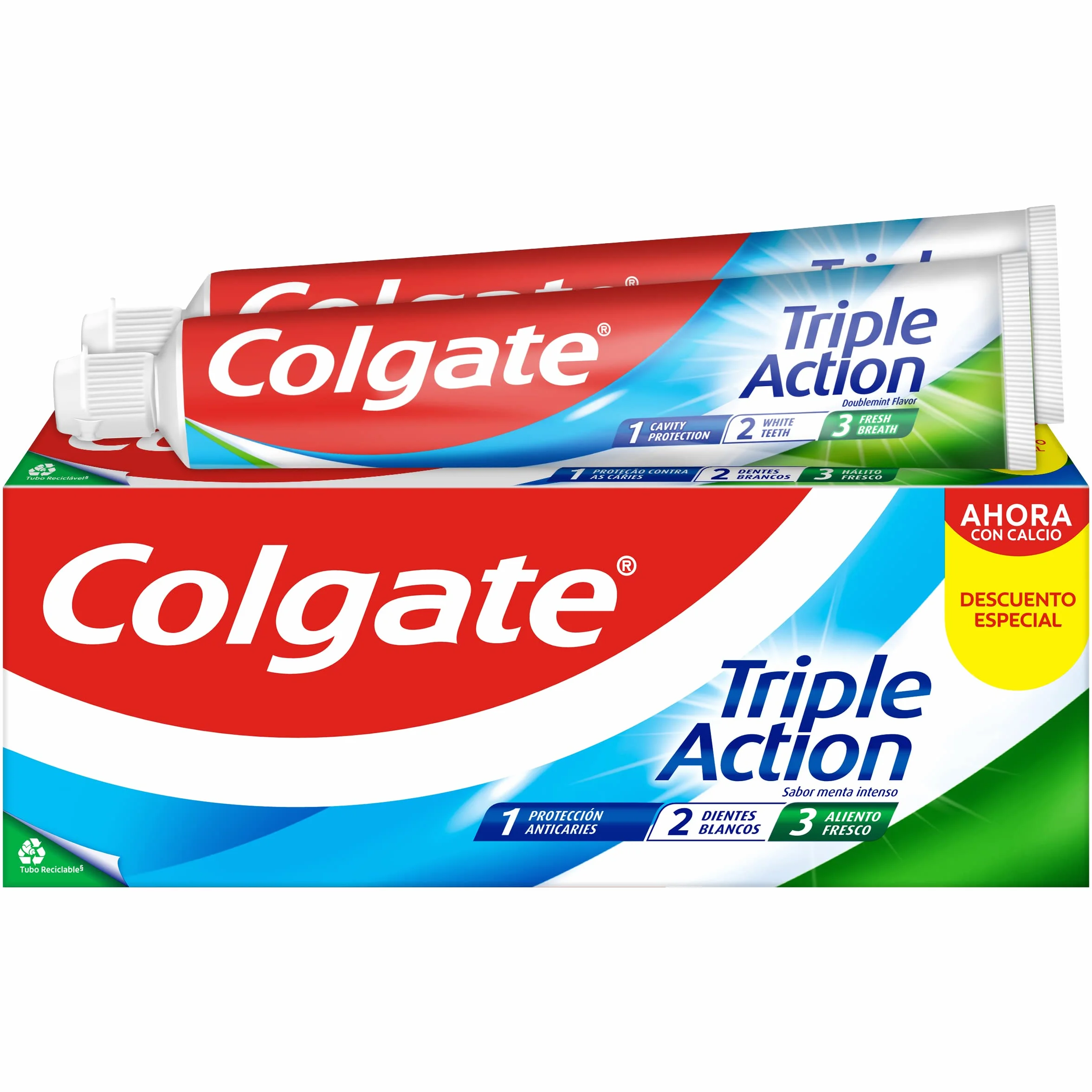 Colgate Triple Action Dentifricio Original Mint 2 x 75 ml