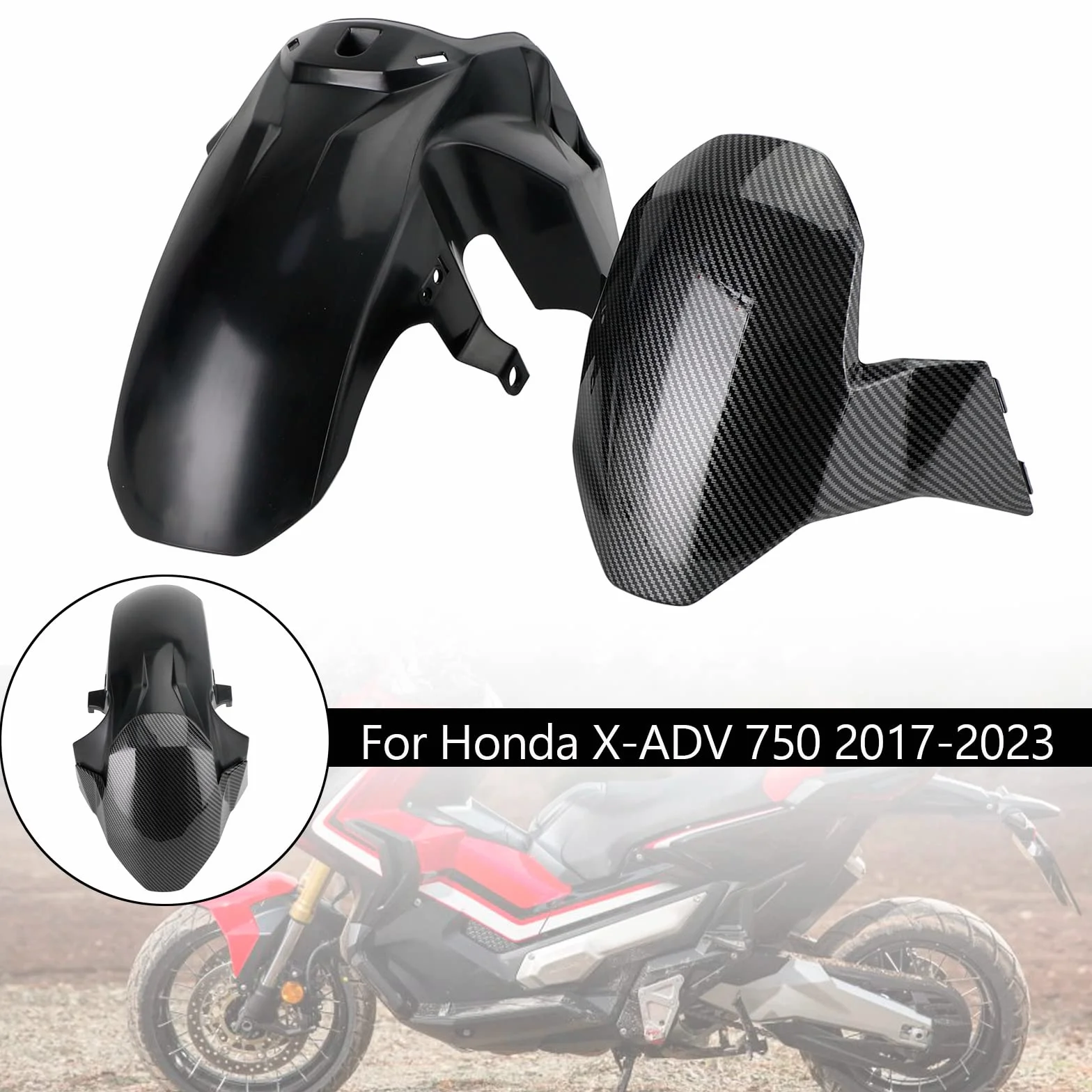 Topteng Front Fender Mudguard Fairing Adatto per Honda XADV750 X-ADV 750 2017-2023 Carbon
