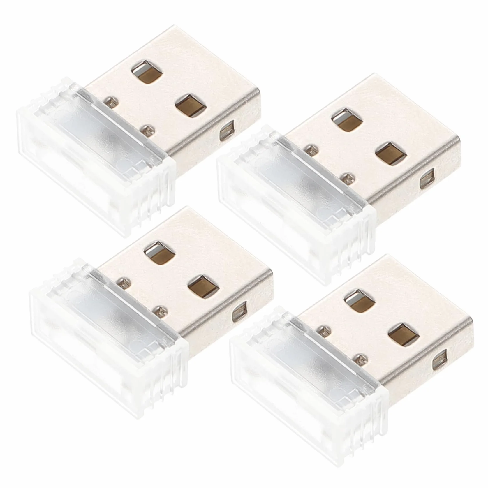 SOIMISS 4 Pezzi Lampada USB per Auto Luce d'Atmosfera Interna Notturna Carica USB per Auto e Casa