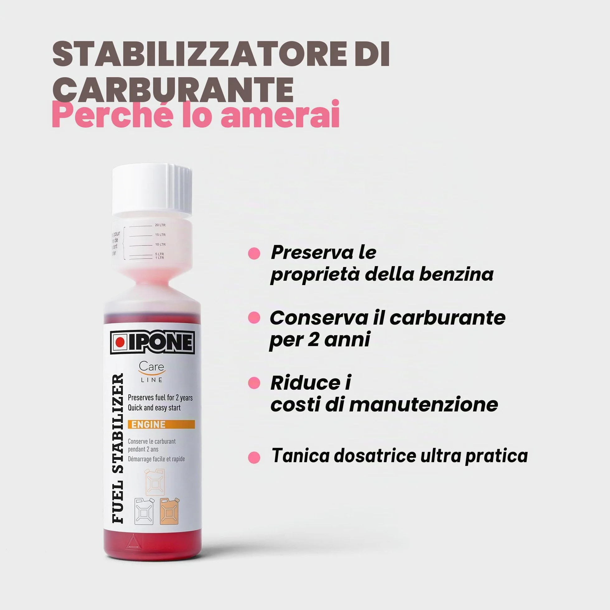 IPONE Stabilizzatore Benzina Fuel Stabilizer 250 mL