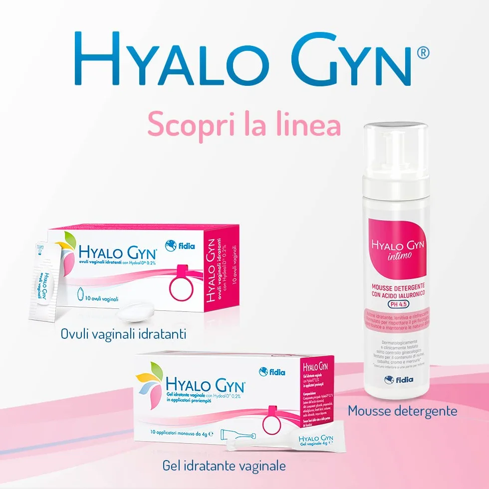 Hyalo Gyn Gel Idratante Contro la Secchezza Vaginale 10 Applicatori Monodose 4 g Acido Ialuronico 0,2%