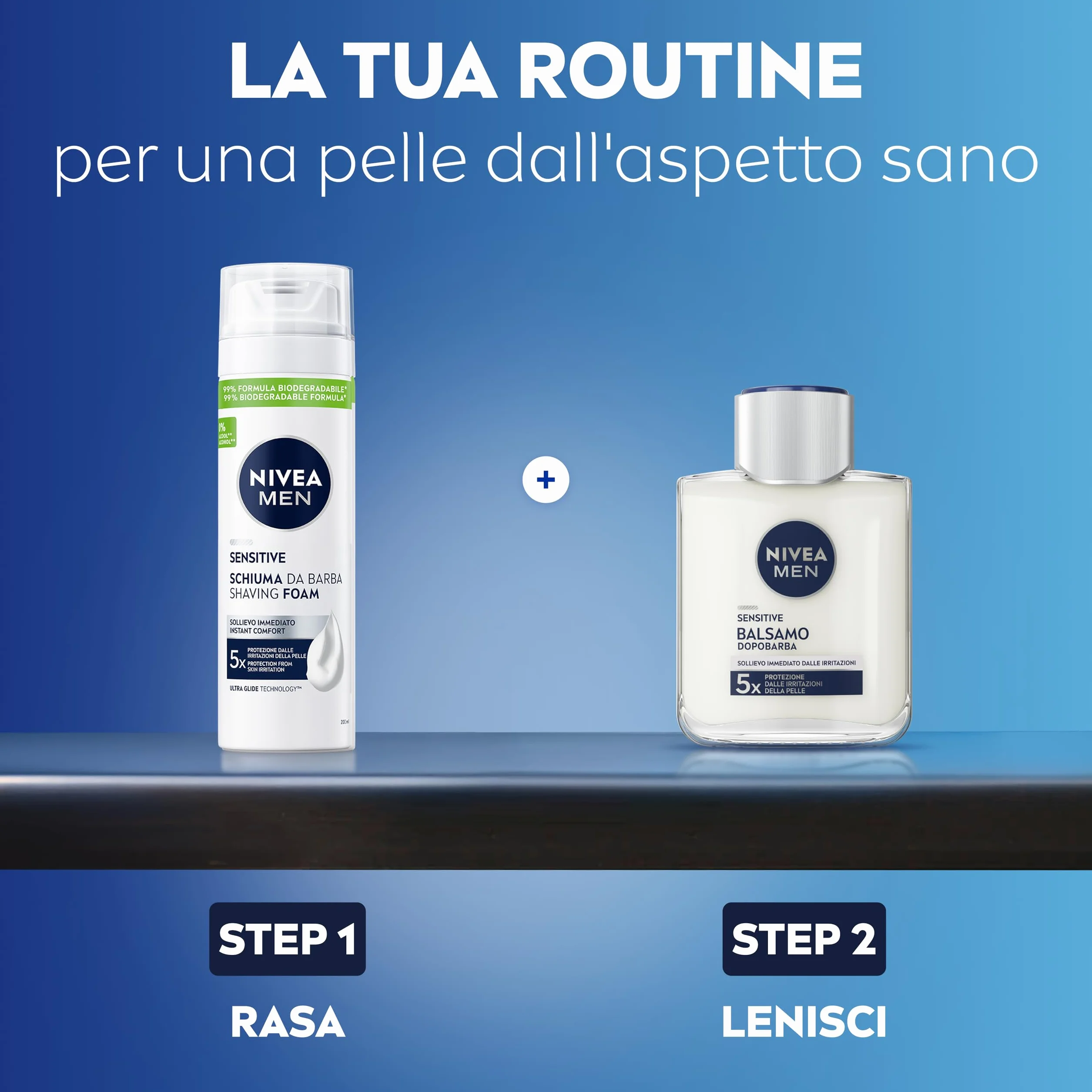 NIVEA MEN Sensitive Balsamo Dopobarba Uomo 100 ml, Aftershave con Camomilla e Vitamina E, Senza alcool