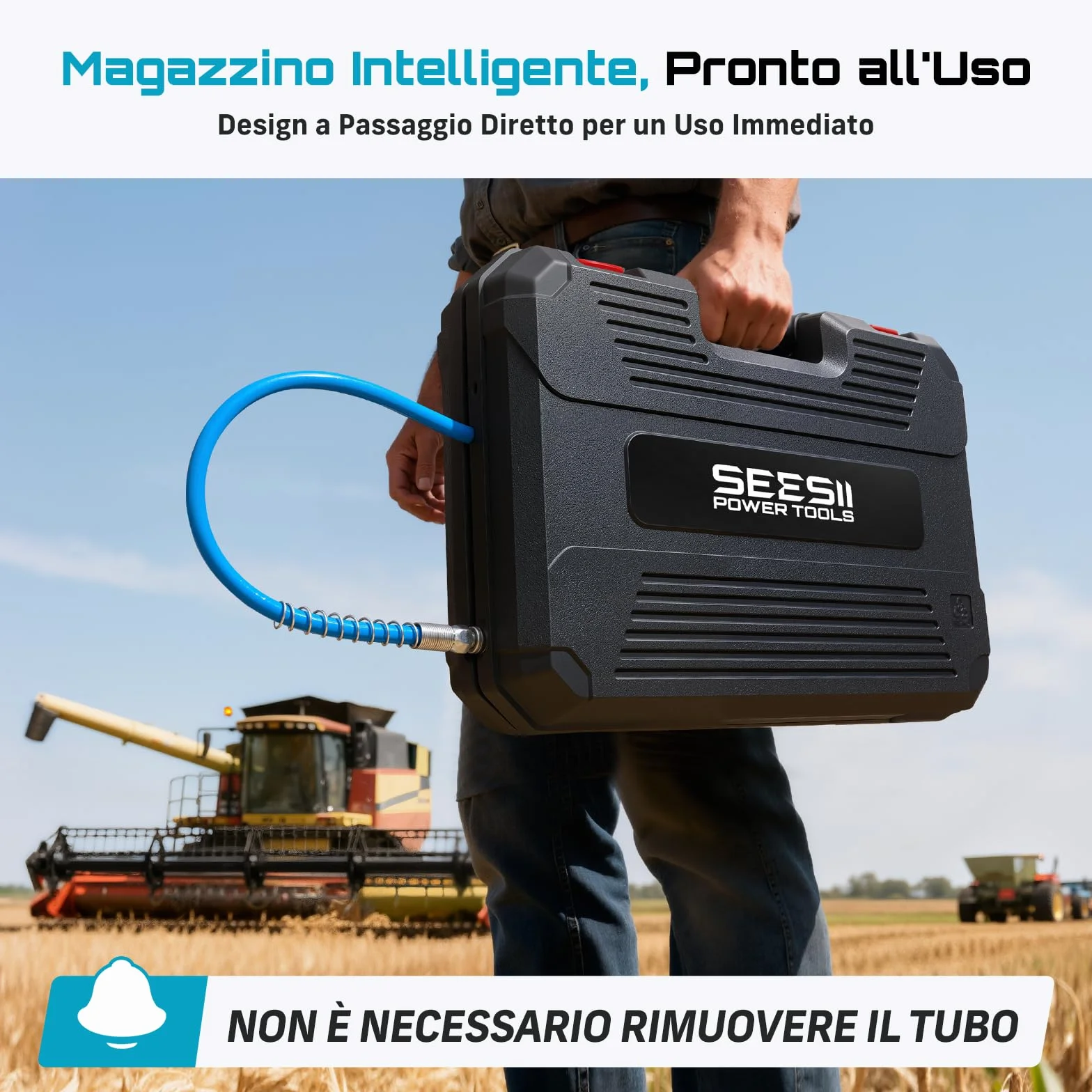 Seesii Ingrassatore a Batteria Kit: Pistola Grasso ad Alte Prestazioni da 10000 PSI e 4,6 oz/min con 2 Batterie, Tubo 39,4", Adattatore a 90° e 3 Ugelli per Un Ingrassaggio più Rapido e Senza Sforzo