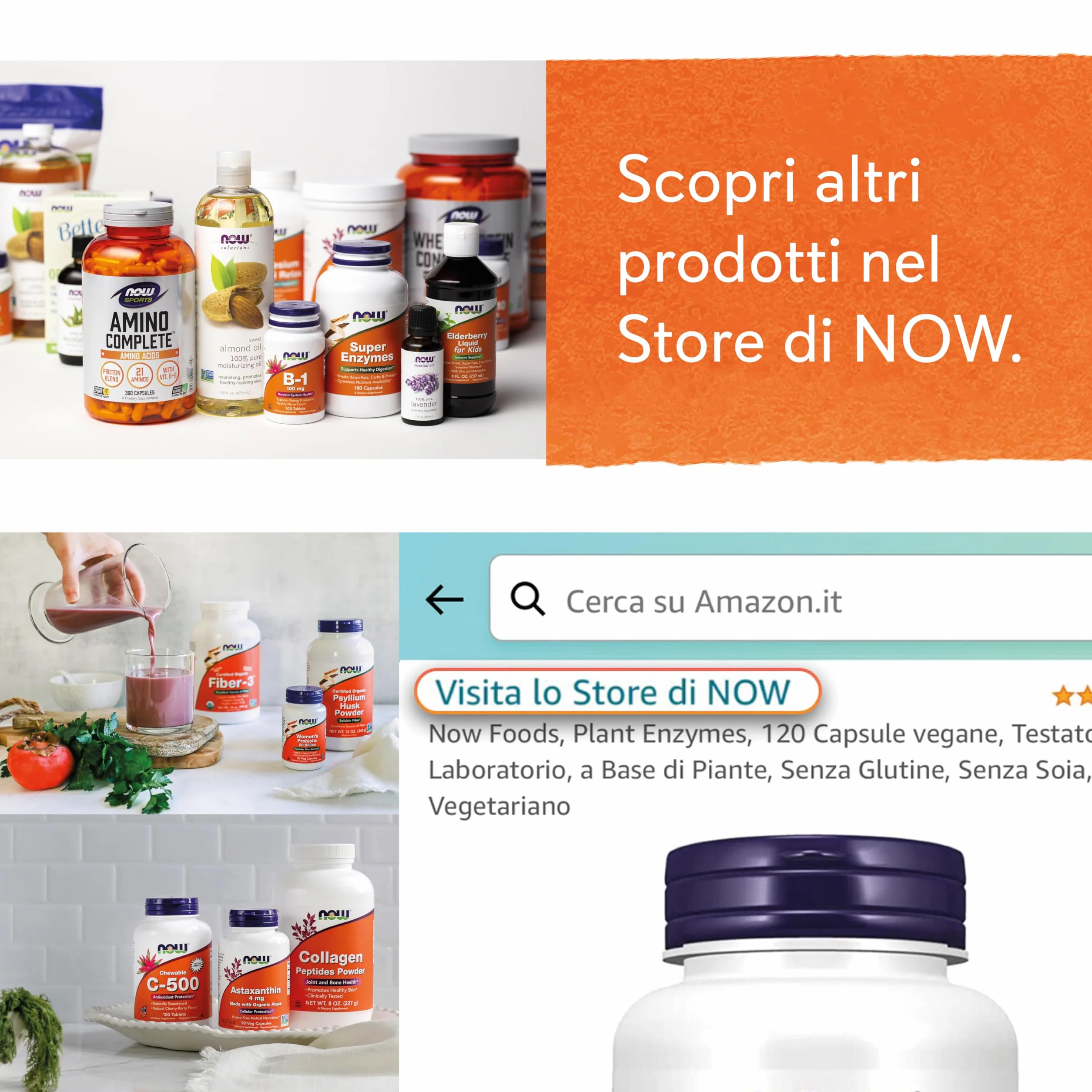 Now Foods MSM 1.000 mg 240 Capsule vegane Testato in Laboratorio Zolfo