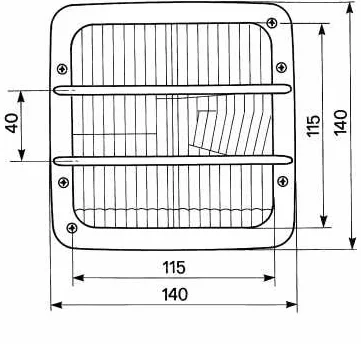 Fanale Quadrato 140x140 mm per Trattori Simmetrico Destro Sinistro Luce Posizione Abbagliante Anabbagliante