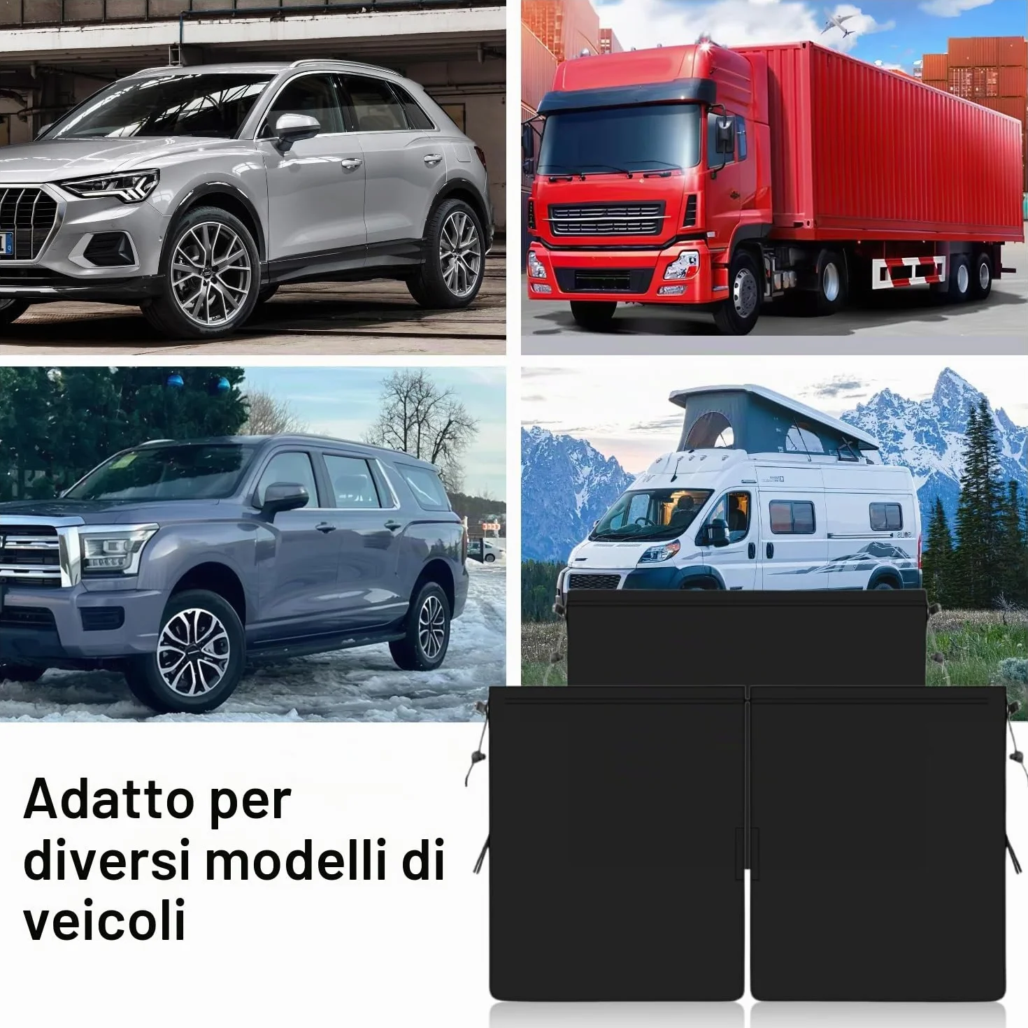 5 Pezzi Set Tendine Parasole Auto Oscuranti Finestrini Auto Protezione Della Privacy Facile da Installare 1 Tendina Principale 4 Oscuranti Laterali Adatto per la Maggior Parte Delle Modelli
