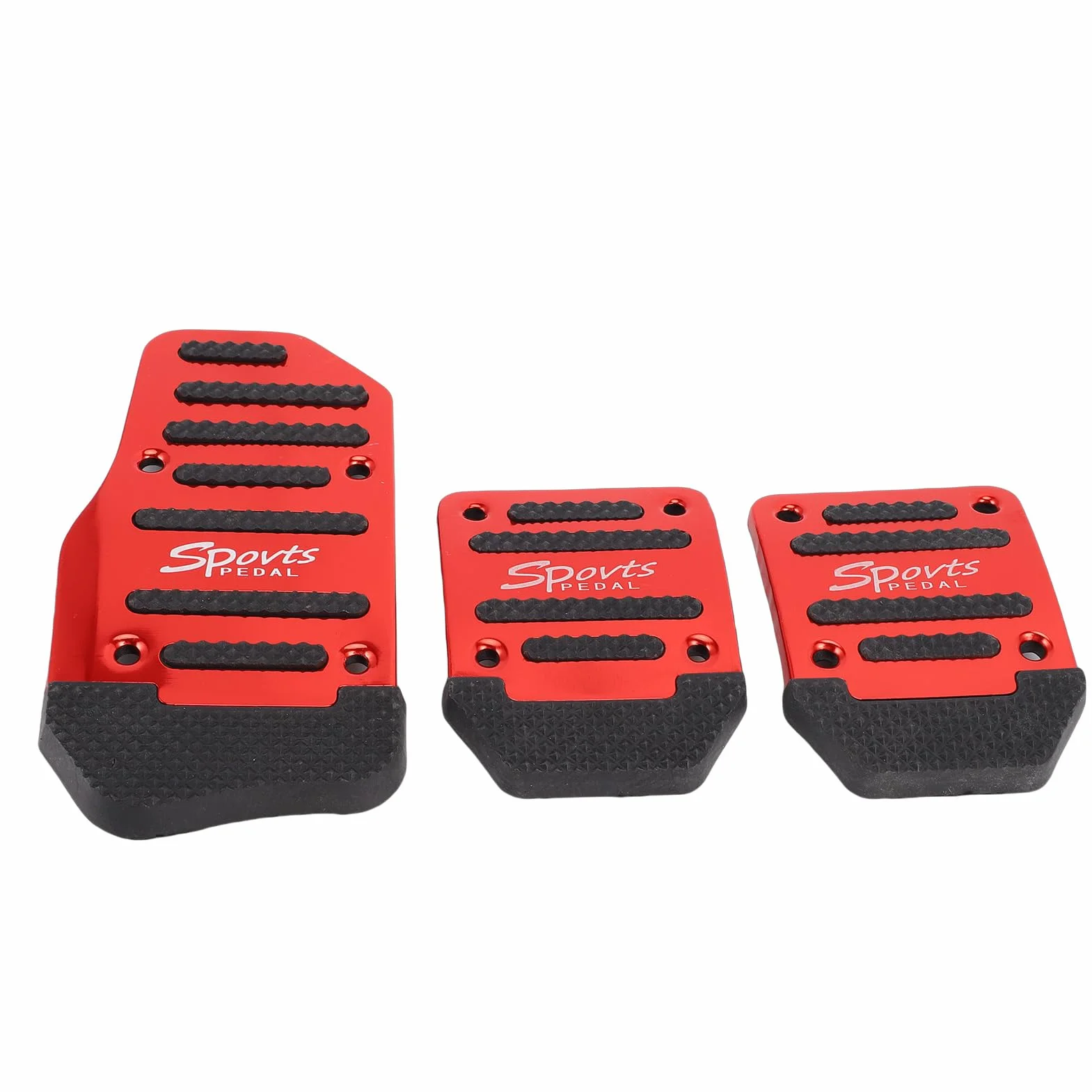 Walmeck Pedali Auto Lega Alluminio Antiscivolo Frizione Freno Gas Universale Manuale