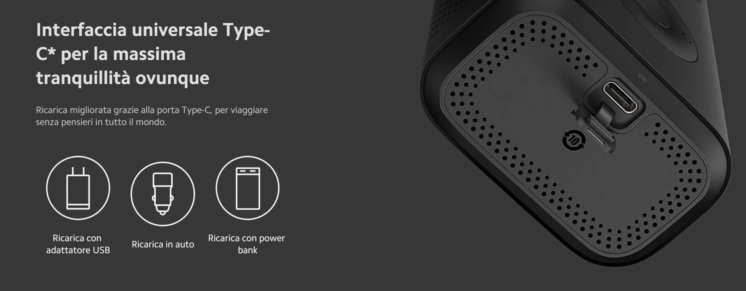 Xiaomi Portable Electric Air Compressor 1S, compressore elettrico portatile, sensore pressione, luce LED, nero