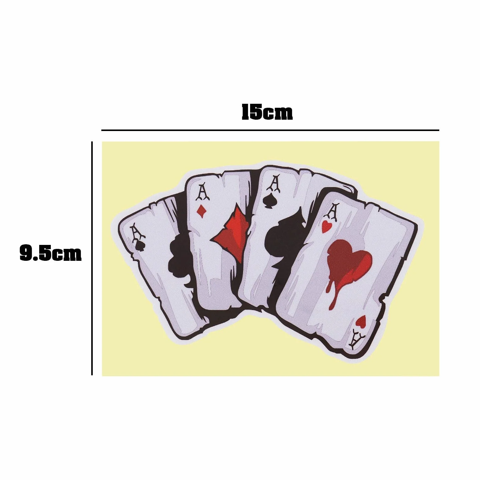 2PCS Poker A Adesivo Per Auto Cool Asso Di Picche Decalcomania Carte Da Gioco Decorazione Accessori Auto Autoadesivi Per Bagagliaio Paraurti Custodia Da Viaggio Per Bicicletta
