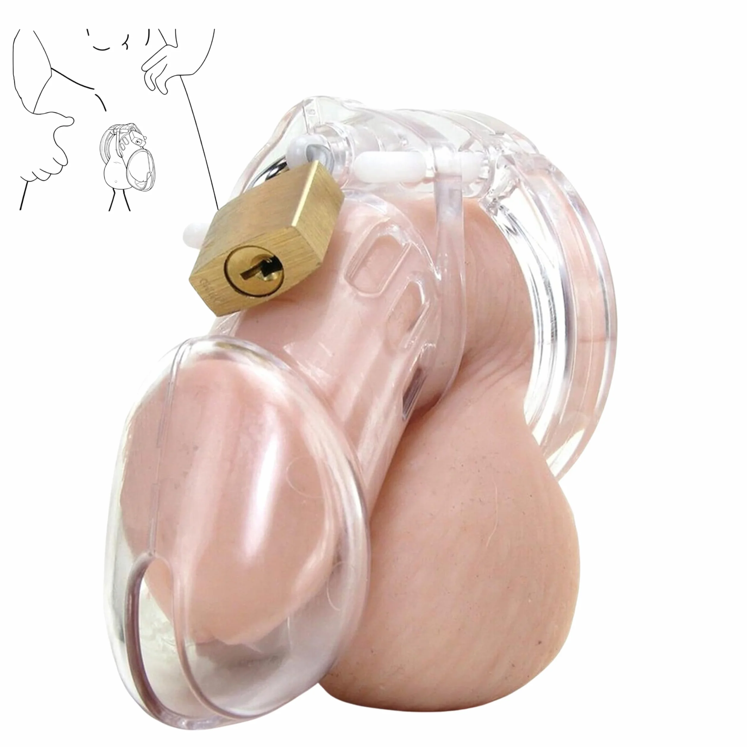 Set di anelli castità uomo gabbia pene cintura castità N22