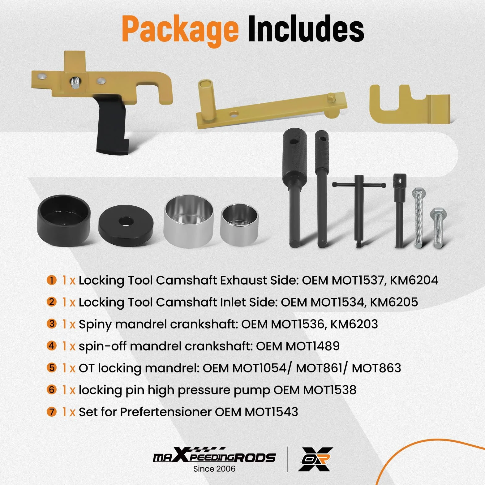 maXpeedingrods Motore Tempismo Impostazione Bloccaggio Kit per Renault per Nissan per Opel 1.5 1.9 DCI K9K F9Q G9T G9U 2.2 2.5 dCi/Di/DTi/CDTi MOT1538 MOT1537 MOT1054 KM6205