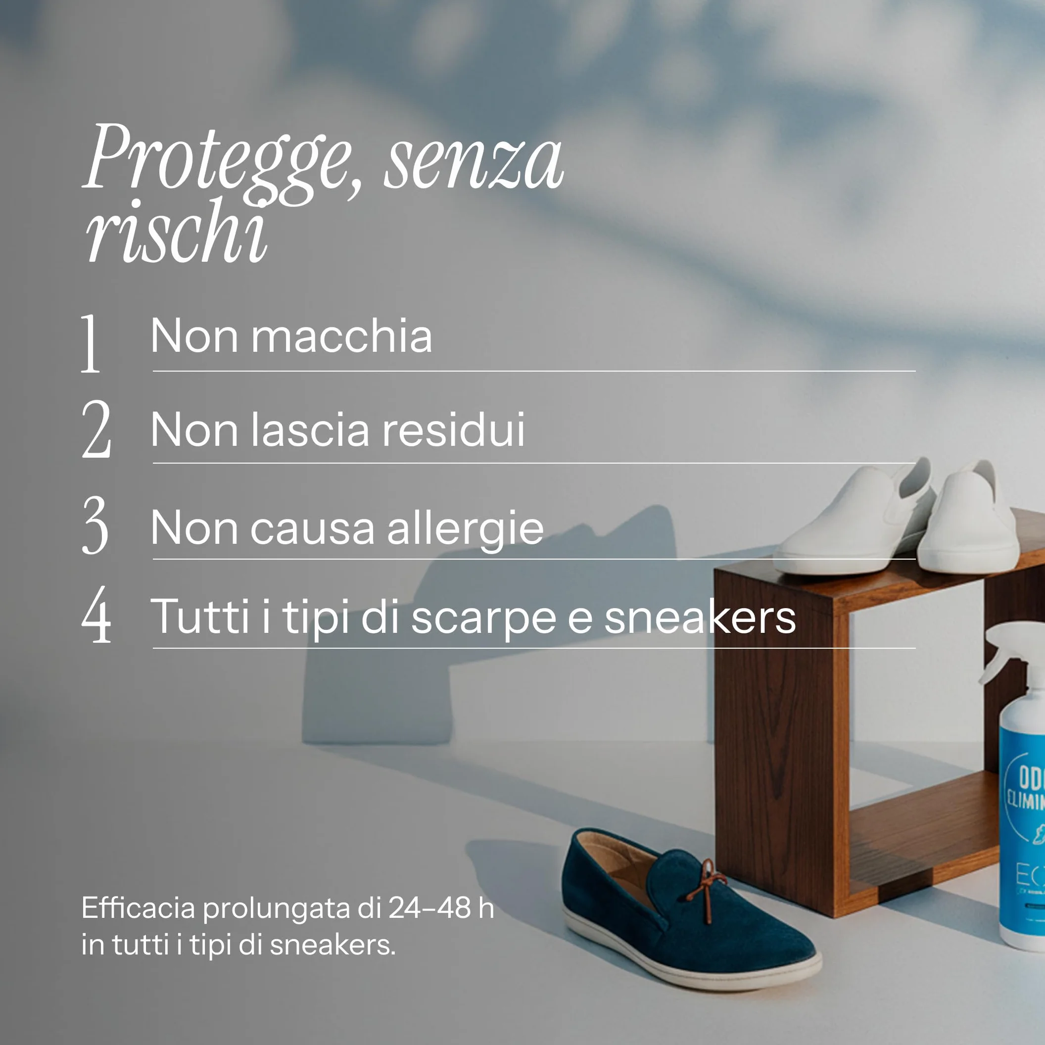 EOS Deodorante Scarpe Spray Antiodore 1L Elimina Odori Scarpe Sneakers Calzatura