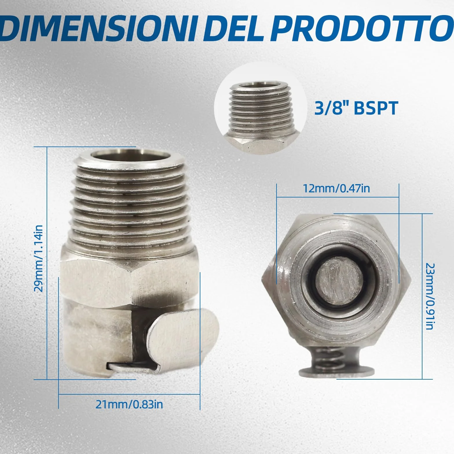 Kit riparazione attacco rapido pompa carburante metallo BMW R1200GS R1200R R1200RT K1200R K1200S K1200GT 3/8 pollice
