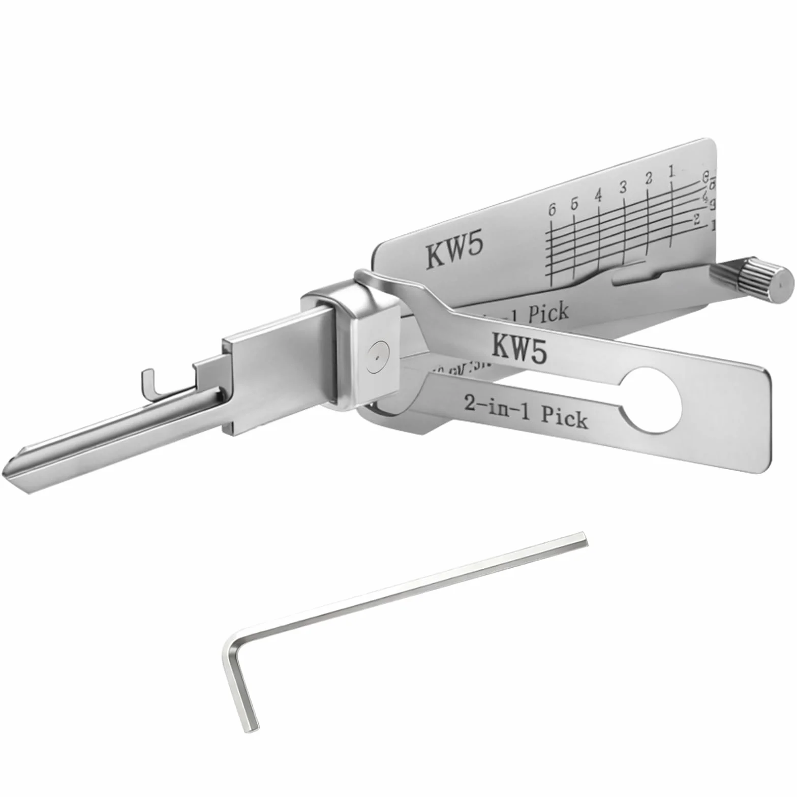 KW5 Chiave 2 in 1 per auto Argento