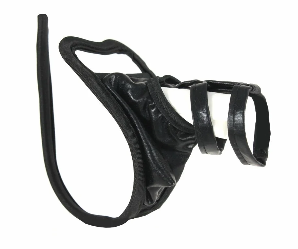 Perizoma da uomo Wetlook in pelle laccata, taglie S/M/L