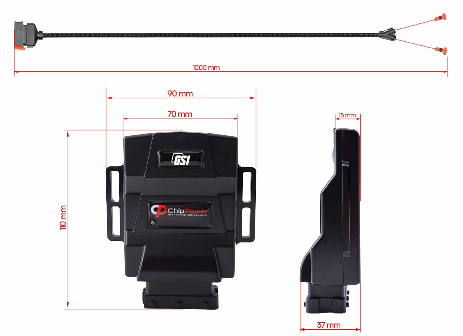 ChipPower Centralina Aggiuntiva GS1 all'auto per Fiat Seicento 1100 ie 40 kW 54 CV 1998-2010 Tuningbox Chip Tuning con Presa Individuale Più Potenza Benzin?