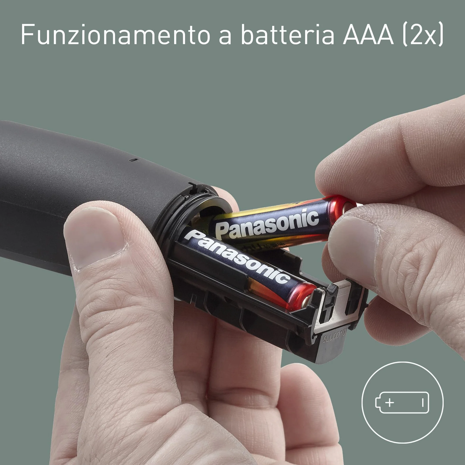 Panasonic ER-GN300-K503 Tagliapeli Uomo Rasoio Elettrico Impermeabile Batteria Nero
