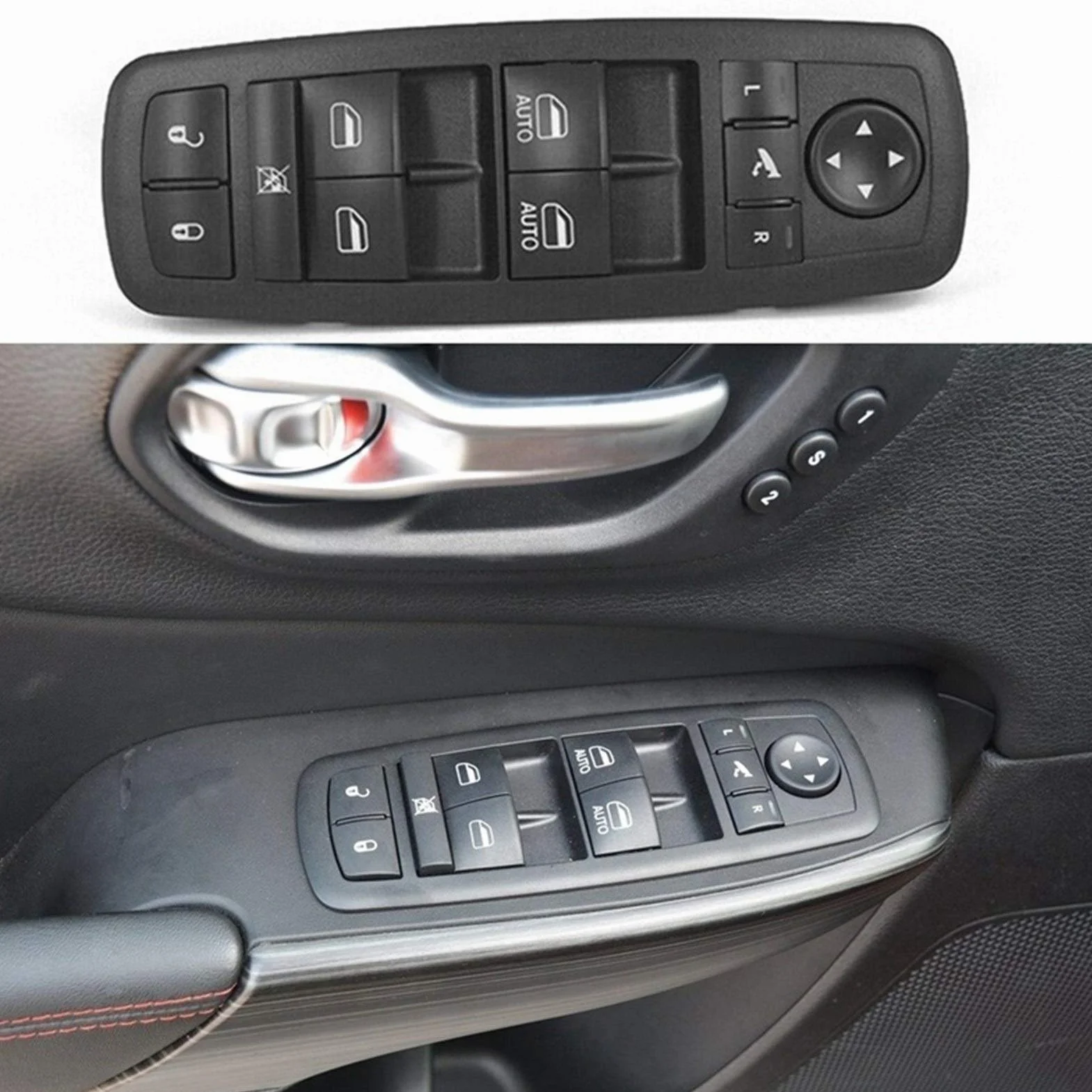 Alzacristallo elettrico 68231806AA 68271208AA Interruttore for porta alzacristallo elettrico principale compatibile con Cherokee 2014-2020 Interruttore for finestra