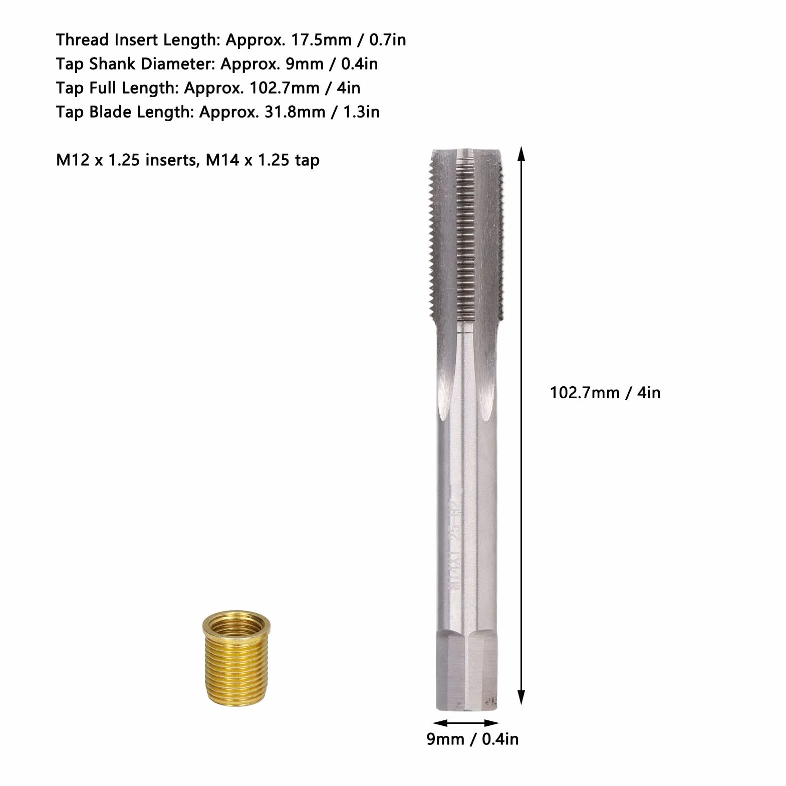 Kit Riparazione Candele M12x1,25 M14x1,25 Tubo Filettato Rubinetto