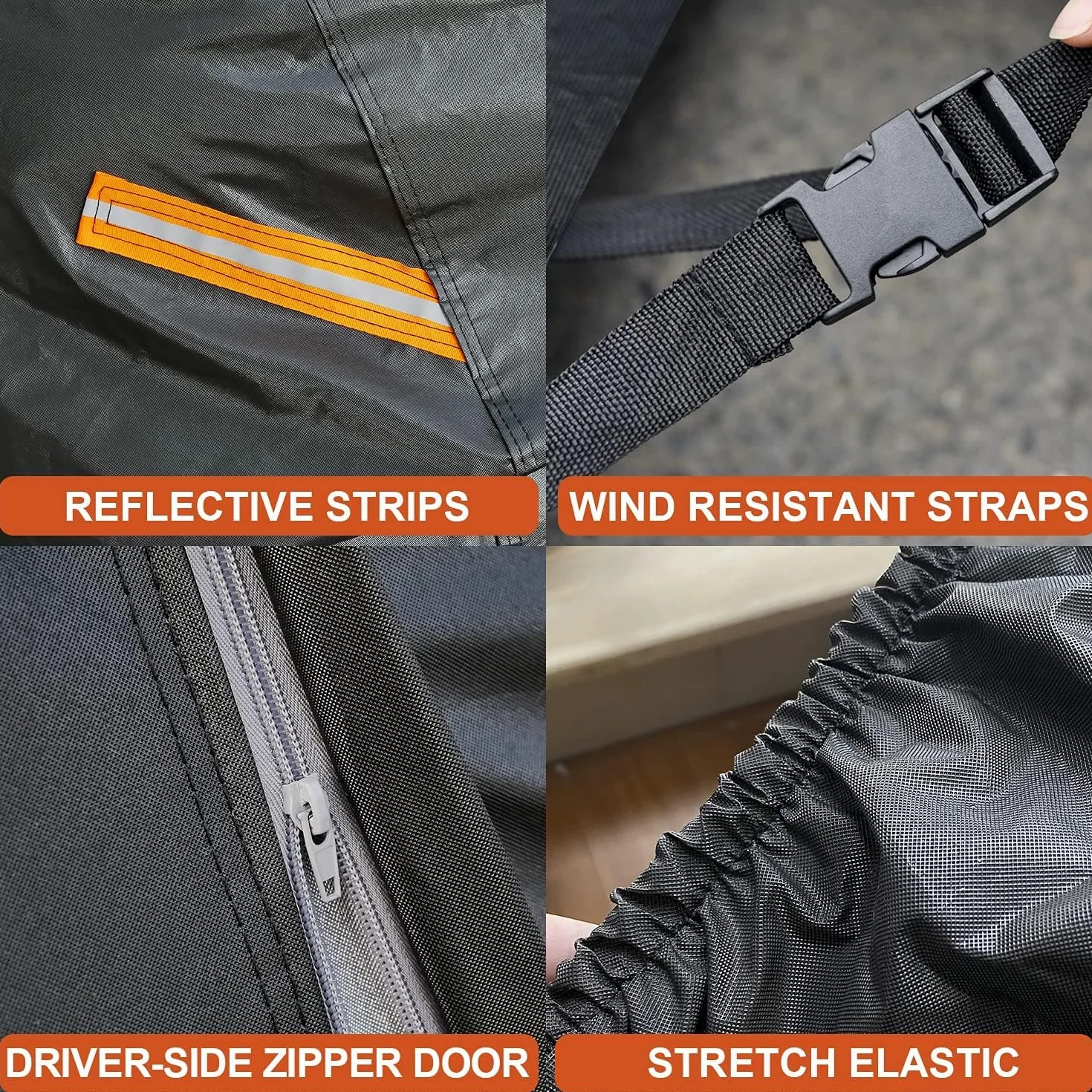 Kayme Telo Copriauto da Esterno, Compatibile con Peugeot 208 (2012-2025), Copertura a 7 Starti per Impermeabile Anti UV Anti Vento Antipolvere, Telo Copri con Cerniera e in Cotone.