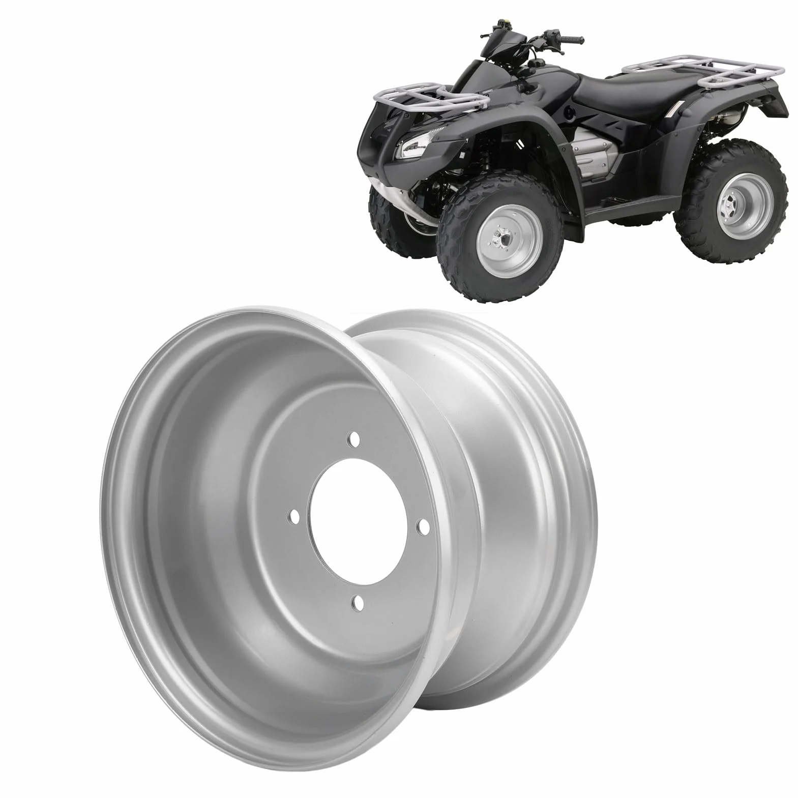 Ausla ATV Ruota Lega Alluminio 8 Pollici 4 Bulloni Cerchione Rimorchio Quad Bike Go Kart 140mm