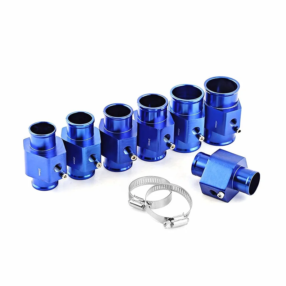 Sensore Temperatura Acqua - Adattatore universale per tubo flessibile per auto, adattatore per sensore di temperatura per tubo flessibile per tubo flessibile in lega di alluminio(40mm)