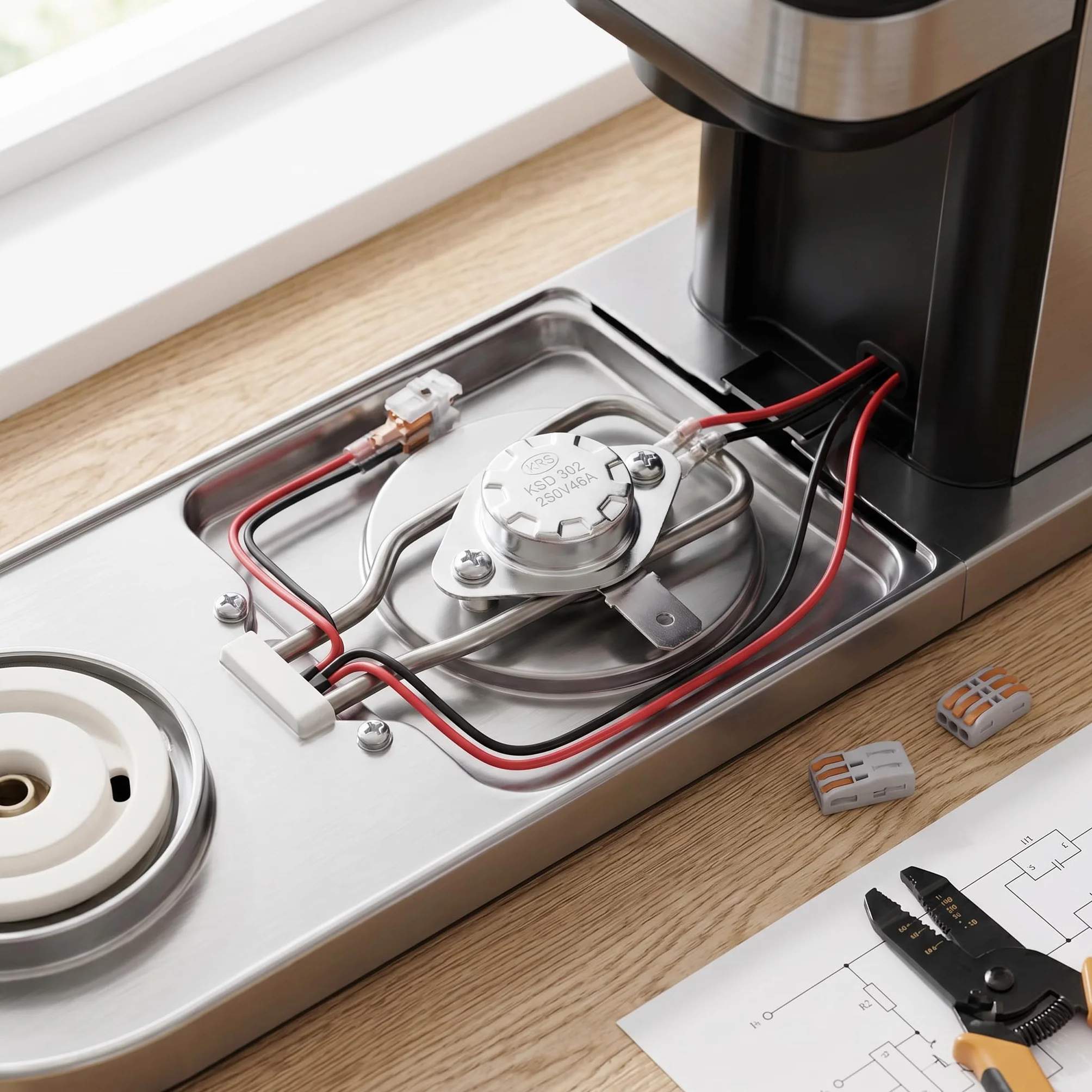 KSD302 Interruttore Termico Normalmente Chiuso 80°C 250V 16A per Sistemi Riscaldamento Sicurezza
