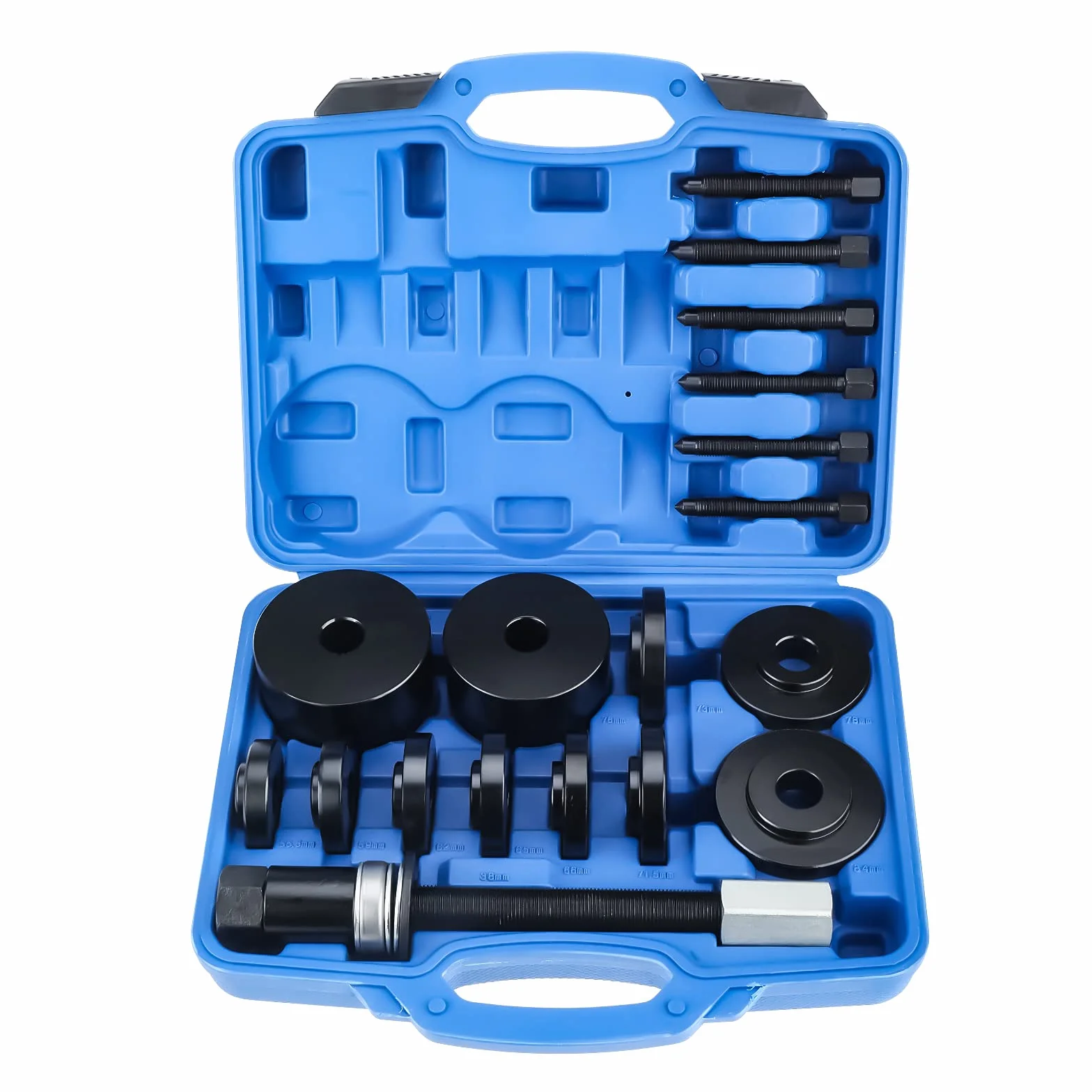 BOOMSTART 19 Pezzi Set di Attrezzi per Cuscinetti Ruota, Estrattori per Mozzi Ruota 55-84mm per VW Audi Opel Fiat BMW Ford