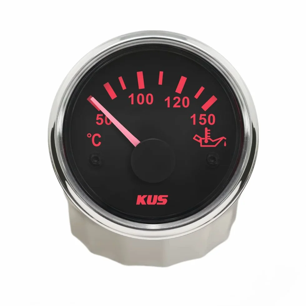 KUS oil Temp gauge Meter indicatore 50-150℃ con retroilluminazione 12V/24V 52mm
