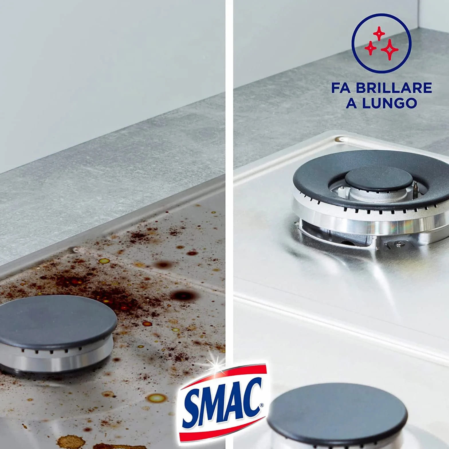 Smac Brilla Acciaio Detergente Crema Anticalcare Lucidante 520 ml x 4