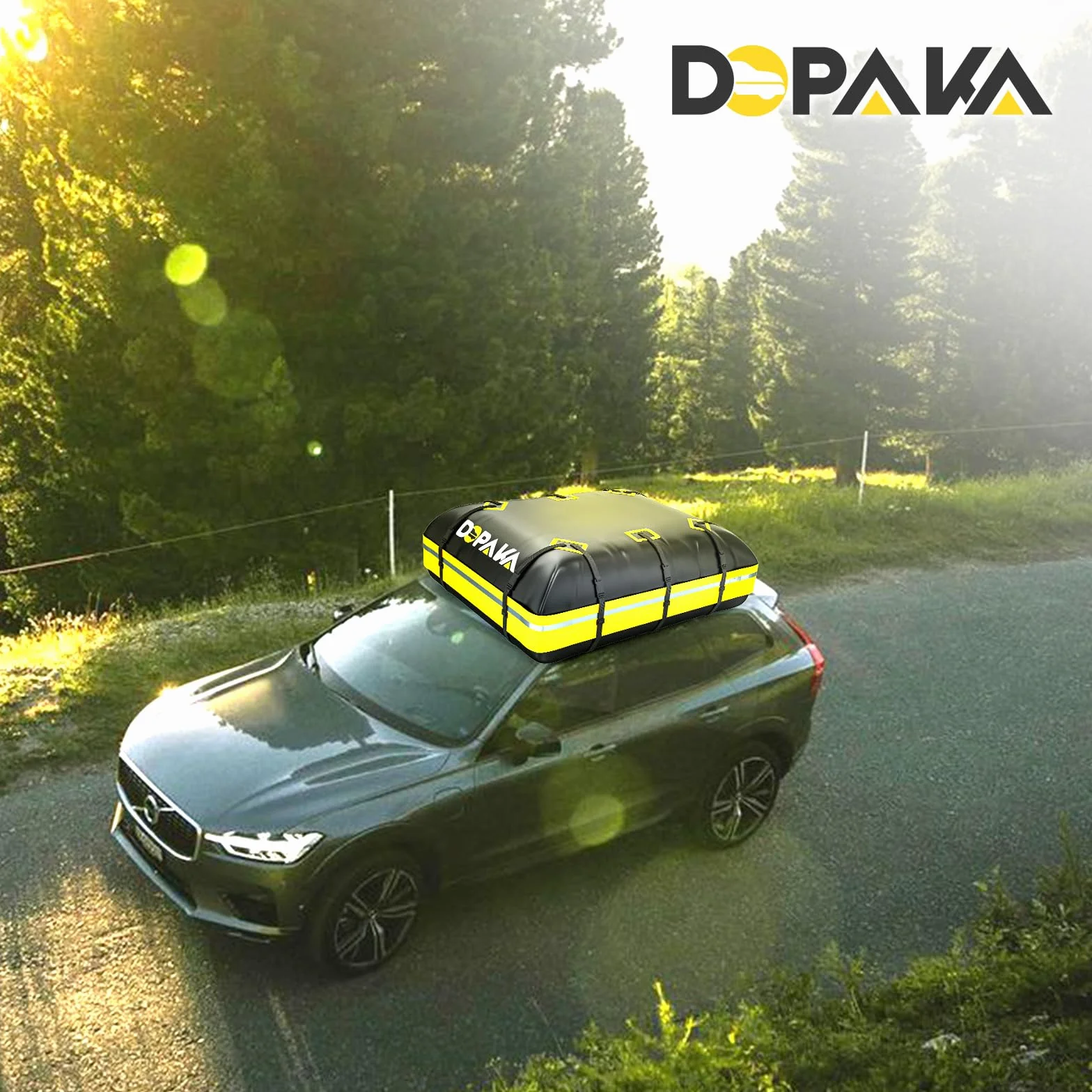 Borsa Tetto Auto, 594L Grande Box da Tetto per Auto Impermeabile Borsa Tetto Auto, Pieghevole Borsa Tetto 21 Piedi Cubici, Include tappetino antiscivolo+6 cinghie rinforzate+serratura