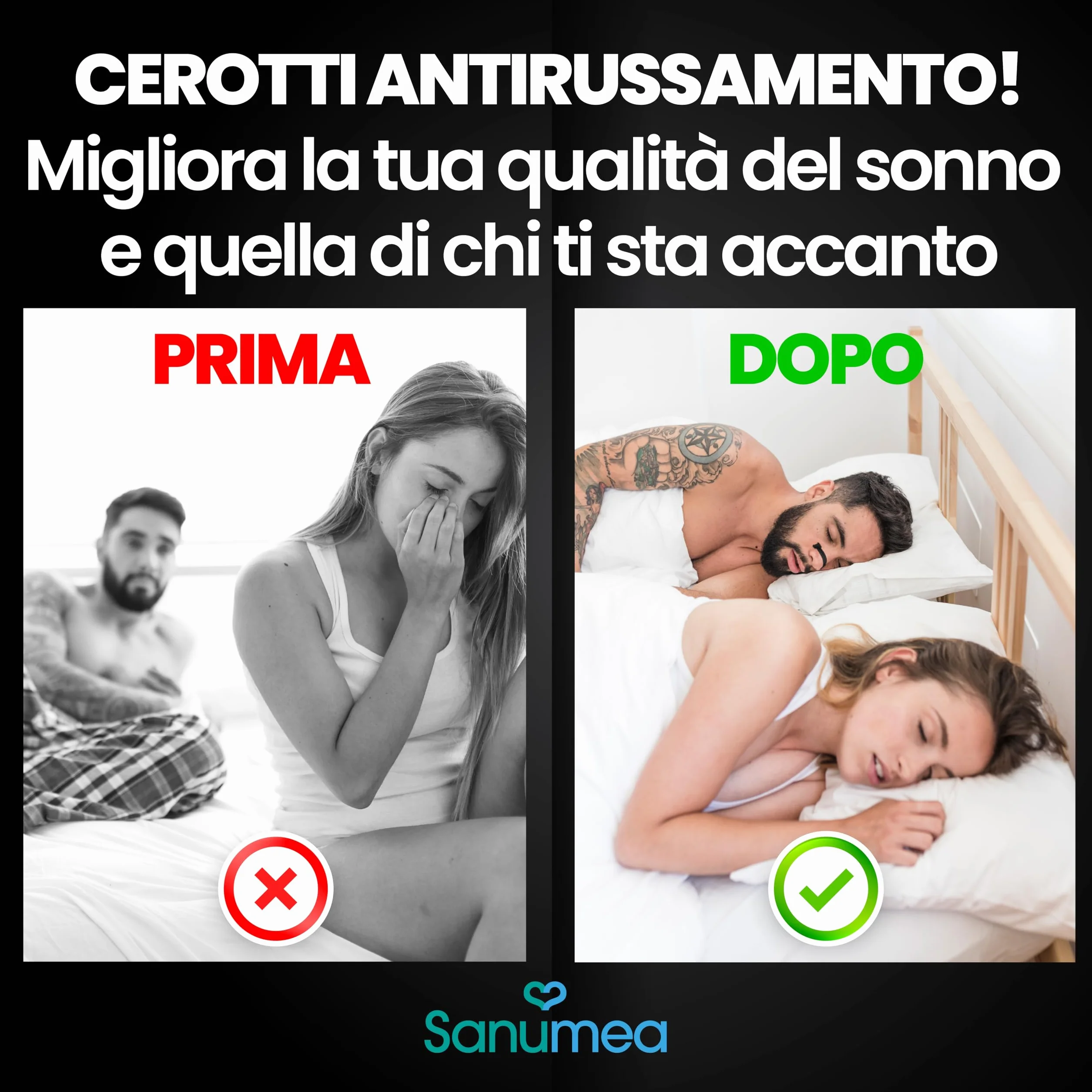 Cerotti Nasali Anti Russamento 30 Pezzi, Sport Respira Bene, Dimensioni Universali, Marca Italiana