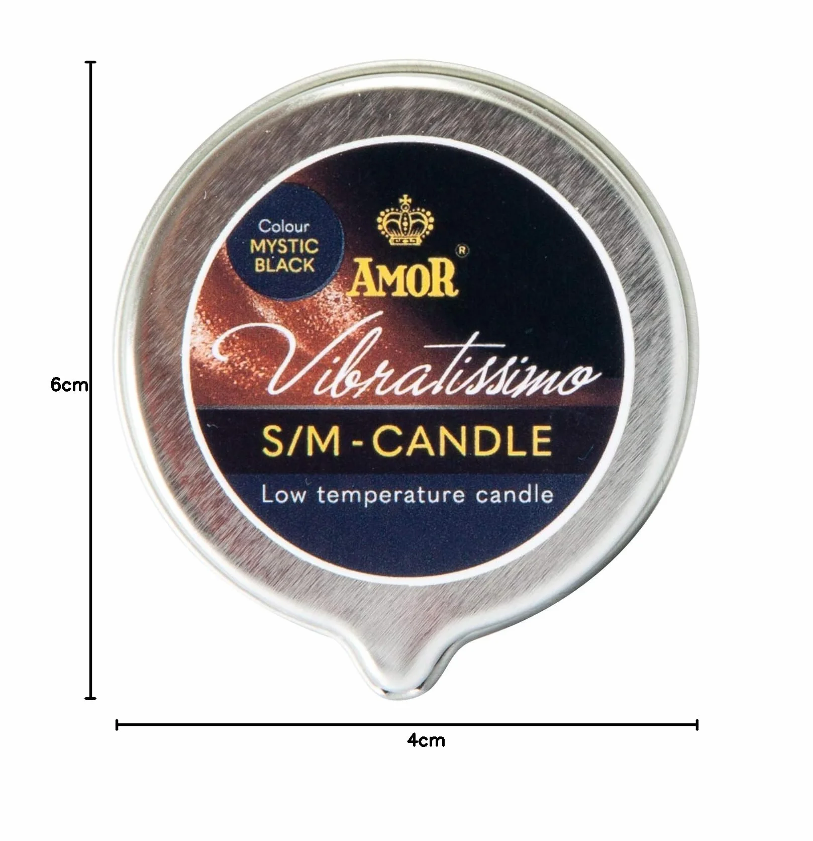 VIBRATISSIMO S/M Candle Mystic Black 50ml Candela a bassa temperatura in nero Cera inodore