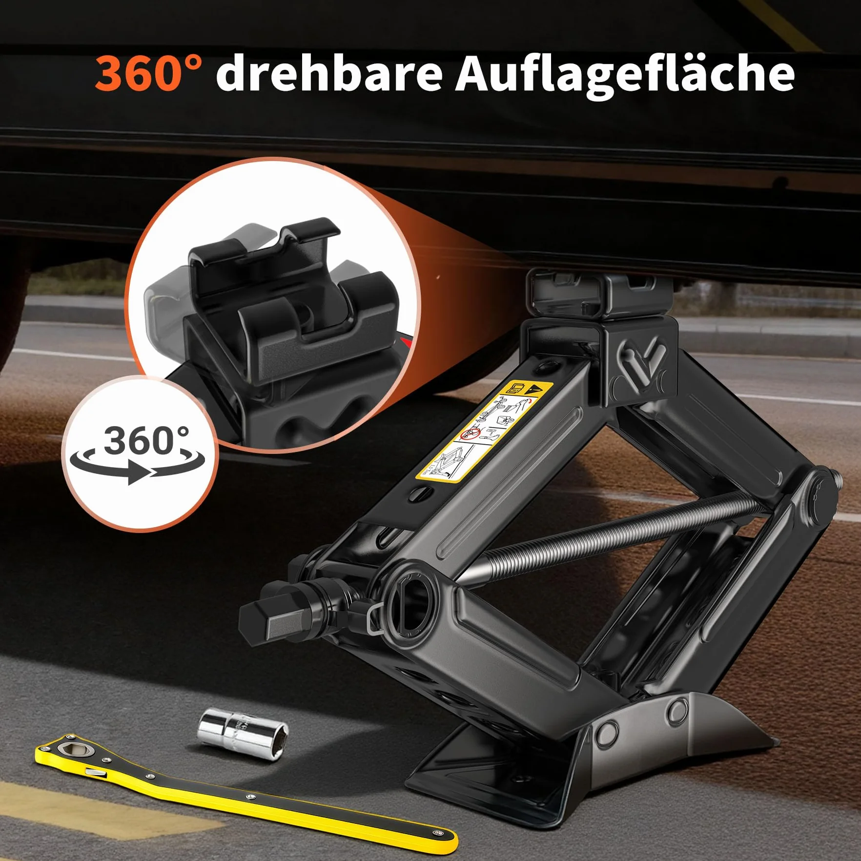 Forever Speed Scissor Jack per auto SUV MPV Max 1.5T con manovella a cricchetto