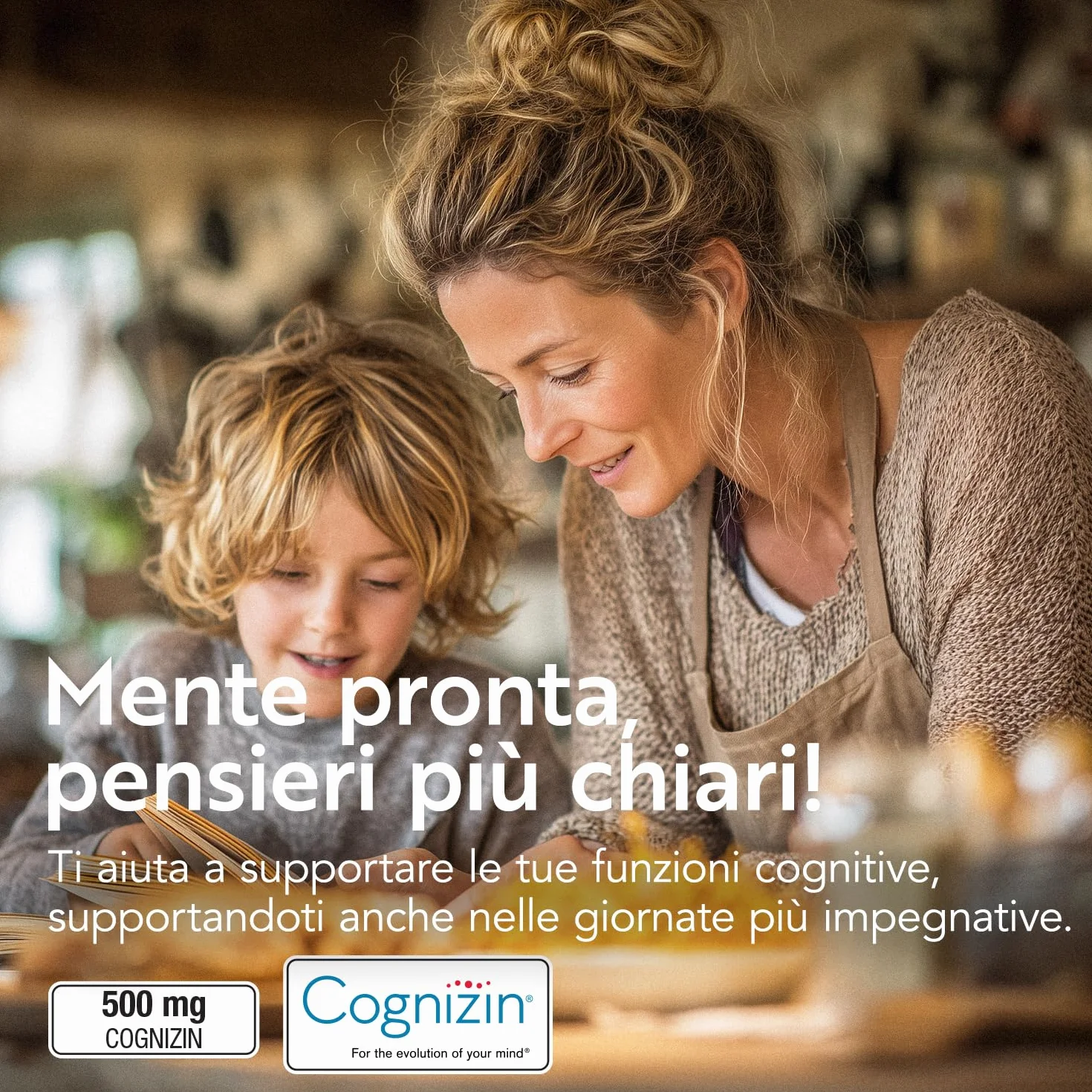 PiùLife Citicolina Cognizin 500 mg Integratore Memoria Concentrazione CDP Colina 2 Capsule